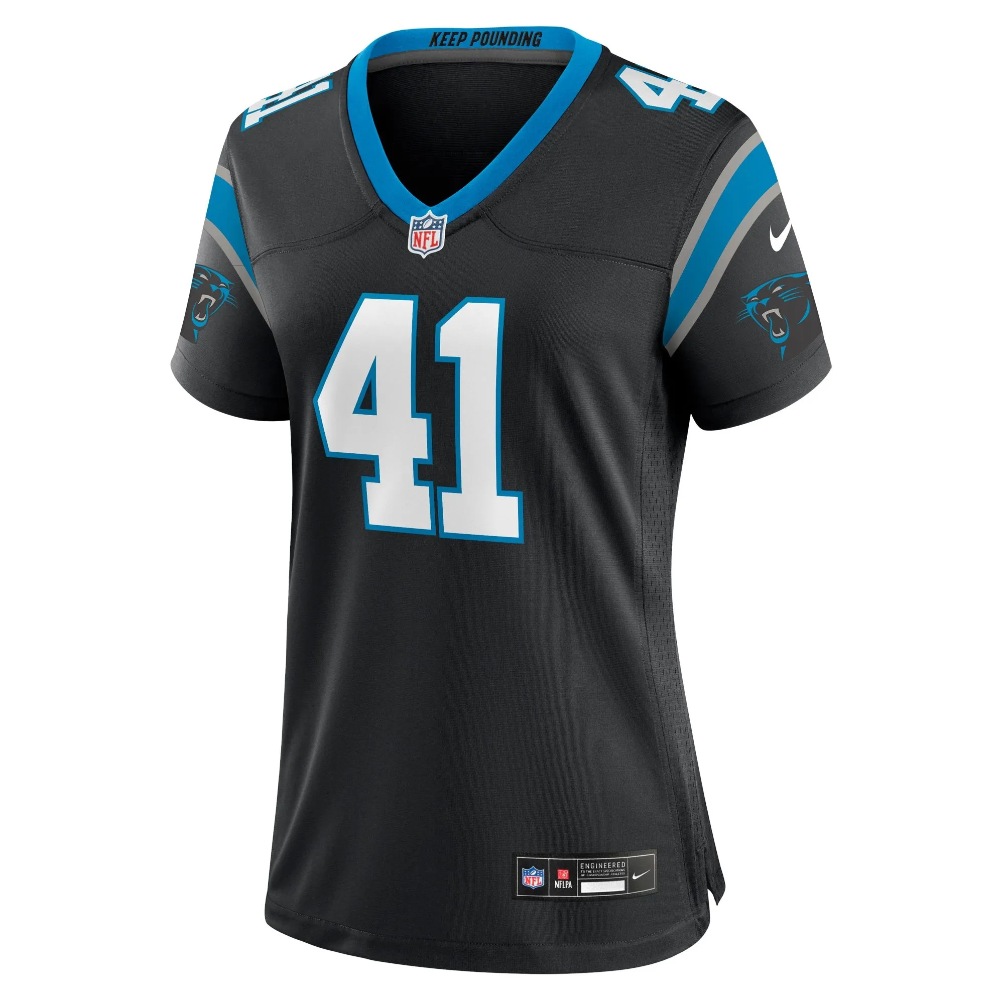 Spencer Brown Carolina Panthers  Women's Team Game Jersey - Black