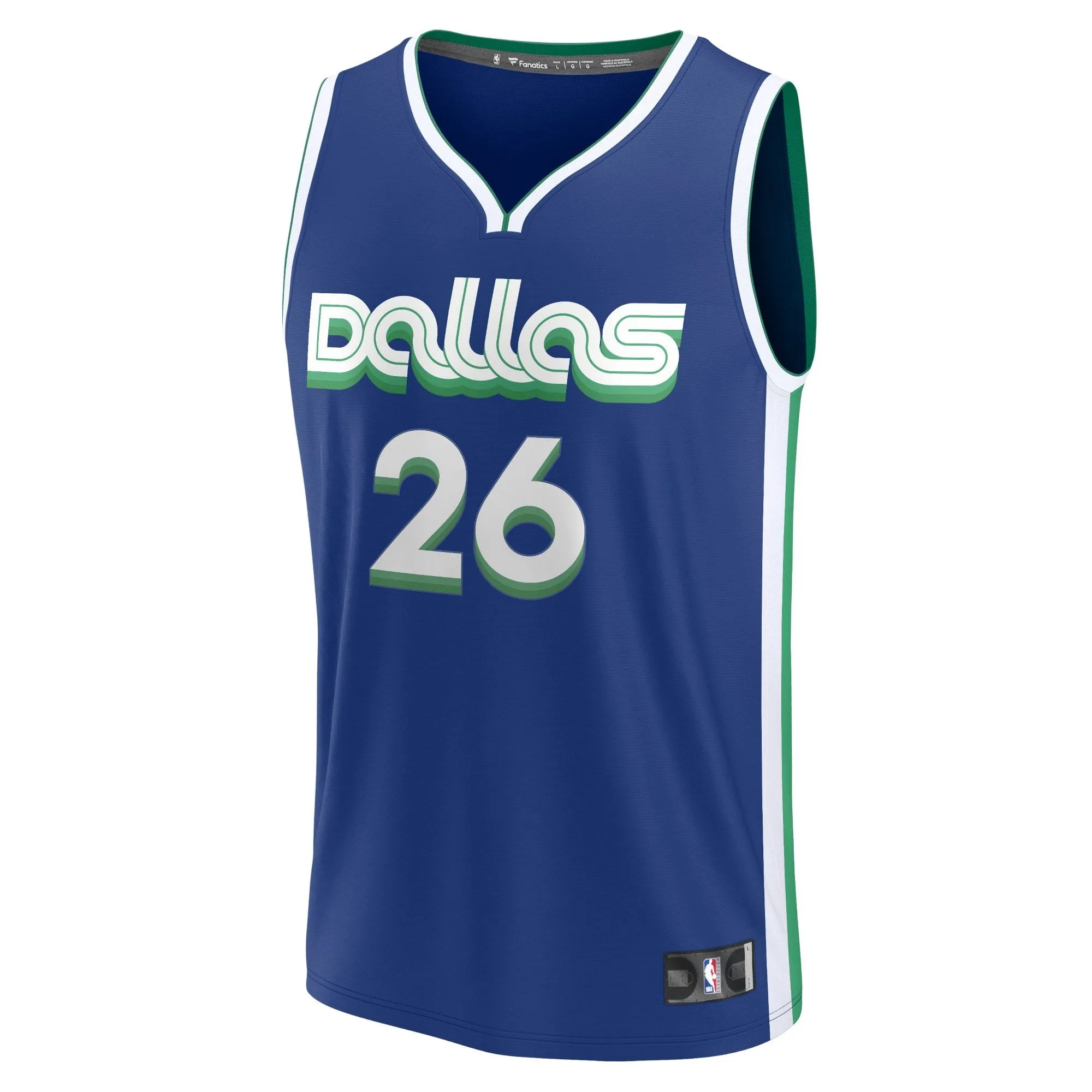 Spencer Dinwiddie Dallas Mavericks Fanatics Branded Fastbreak Jersey - City Edition - Blue