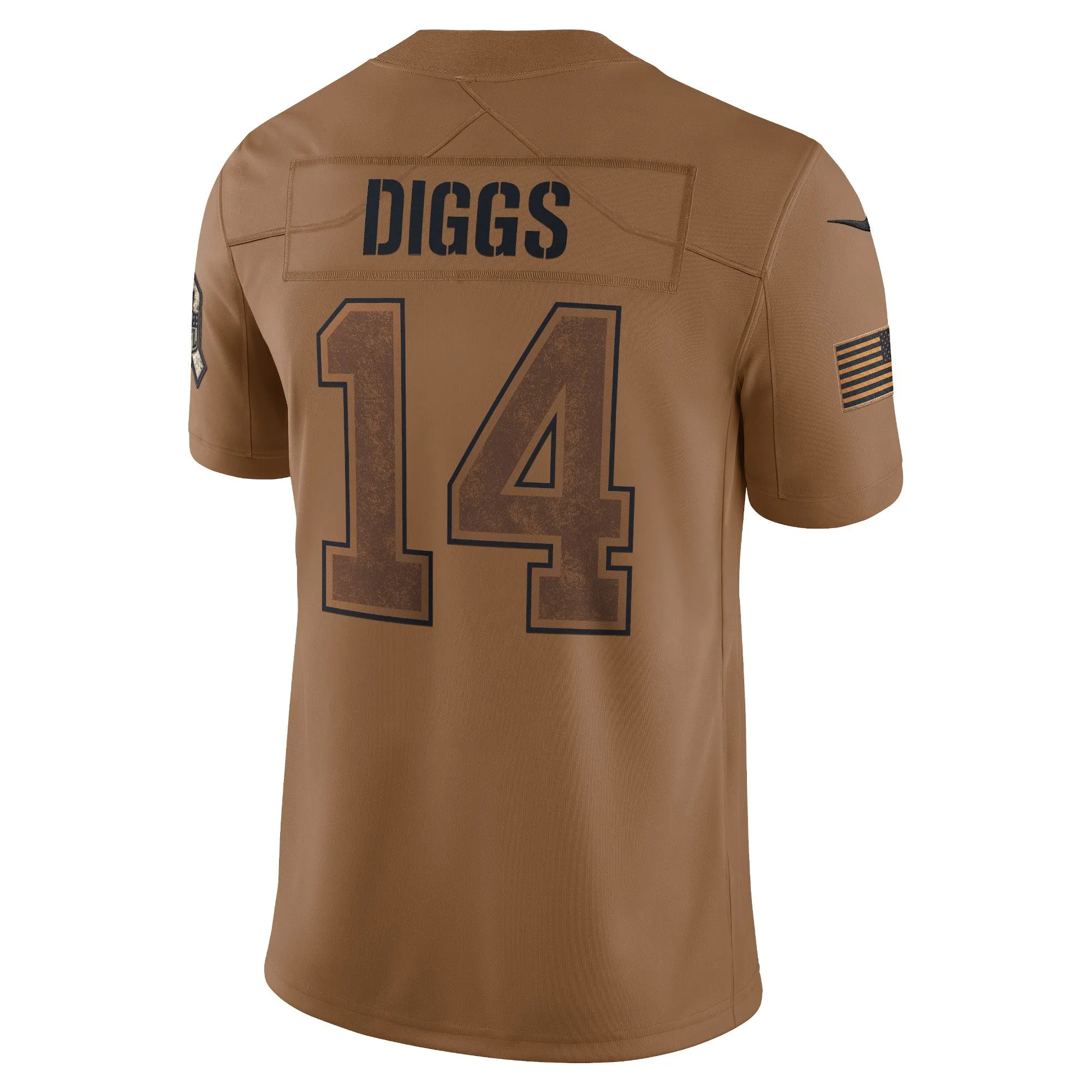 Stefon Diggs Buffalo Bills  2023 Salute To Service Limited Jersey - Brown