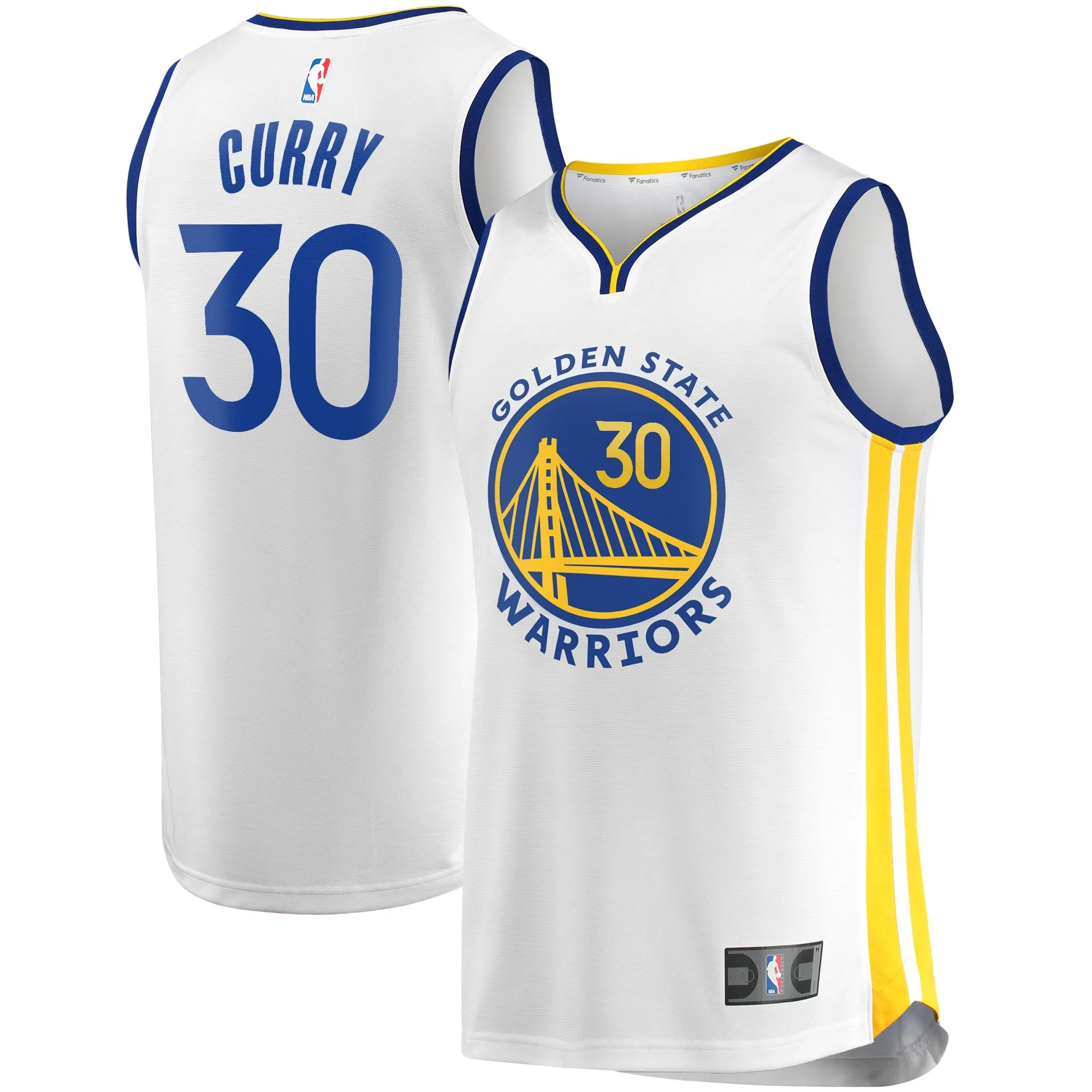 Stephen Curry Golden State Warriors Fanatics Branded Fast Break Replica Player Jersey - White - Association Edition