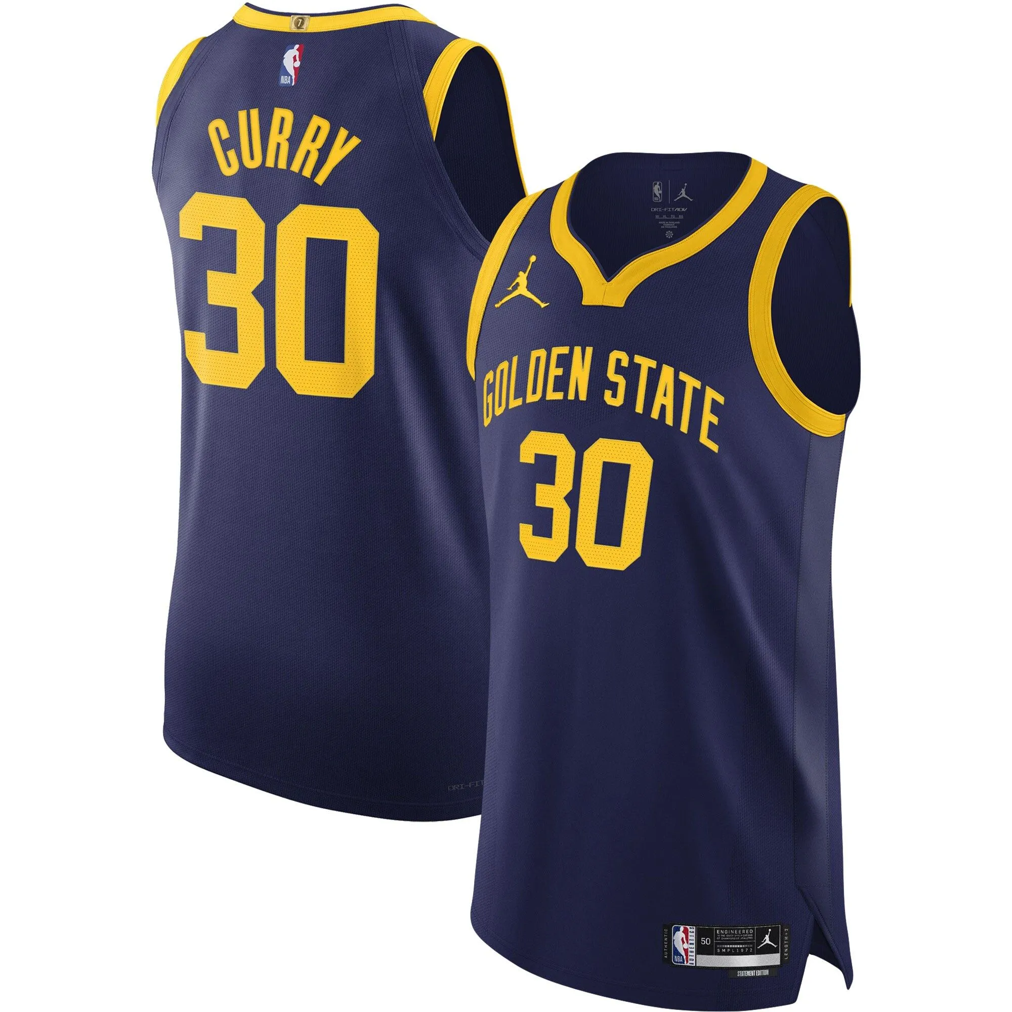 Stephen Curry Golden State Warriors Jordan Brand  Player Jersey - Statement Edition - Royal