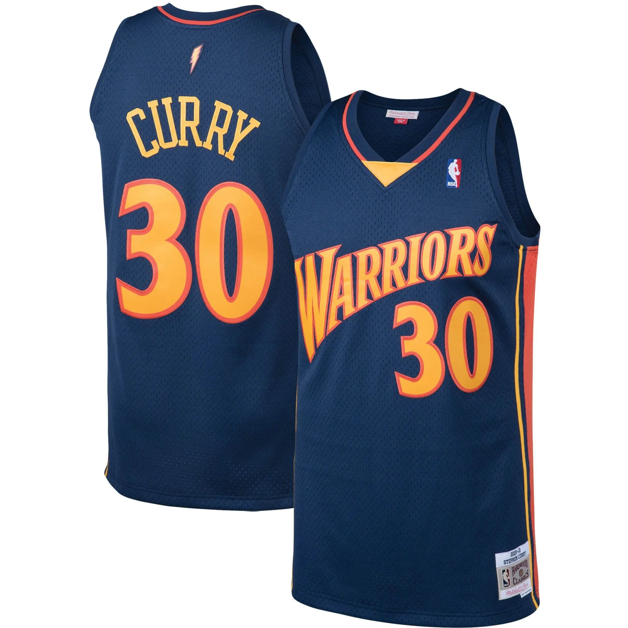 Stephen Curry Golden State Warriors Mitchell & Ness 2009/10 Big & Tall Hardwood Classics Swingman Jersey - Navy