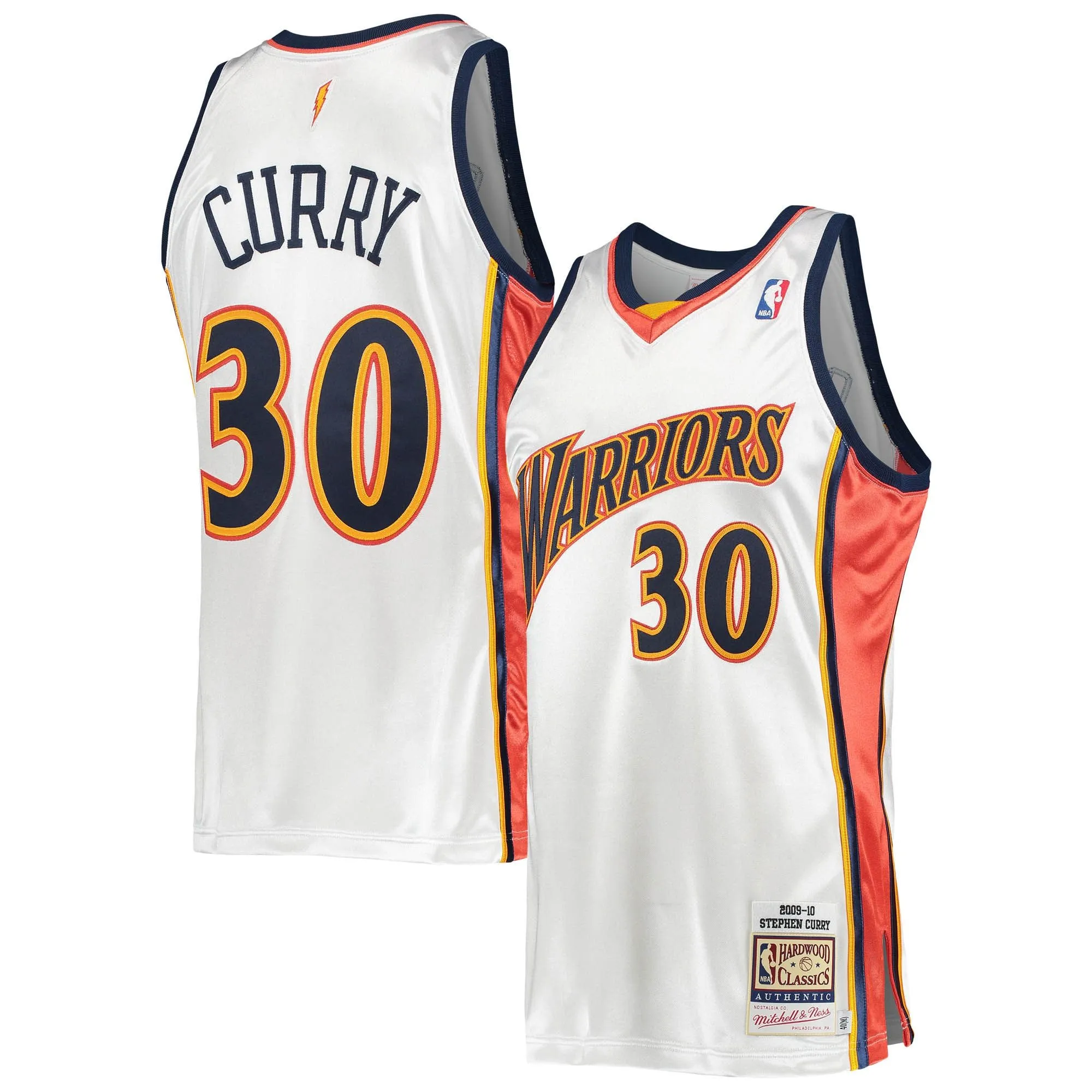 Stephen Curry Golden State Warriors Mitchell & Ness 2009/10 Hardwood Classics  Jersey - White