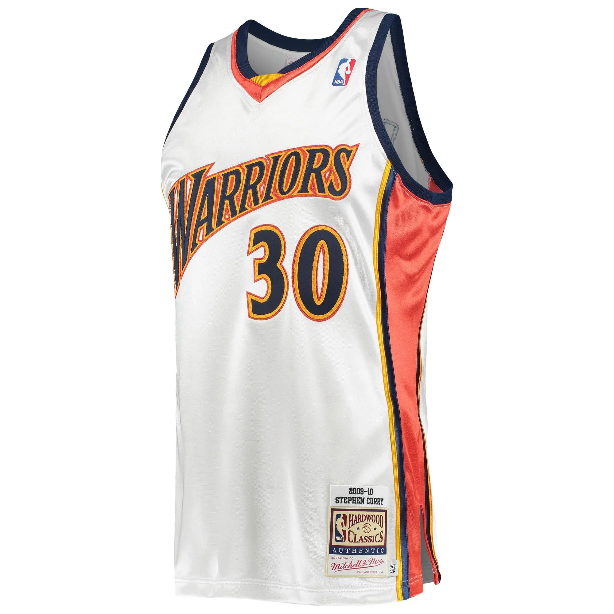 Stephen Curry Golden State Warriors Mitchell & Ness 2009/10 Hardwood Classics  Jersey - White