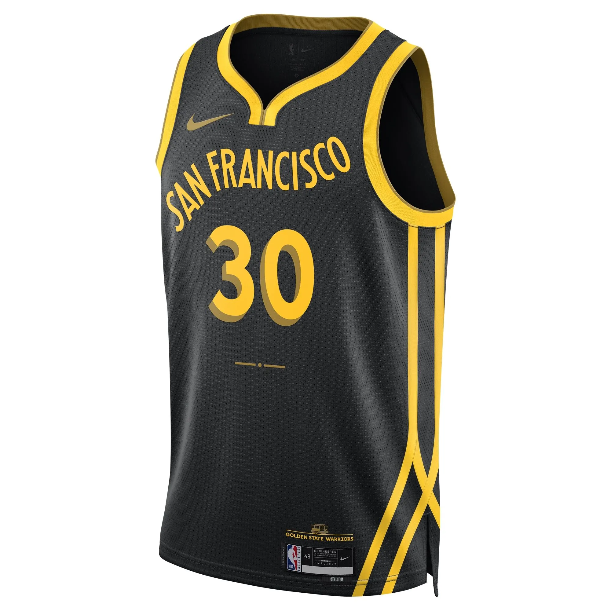 Stephen Curry Golden State Warriors  Unisex 2023/24 Swingman Jersey - Black - City Edition