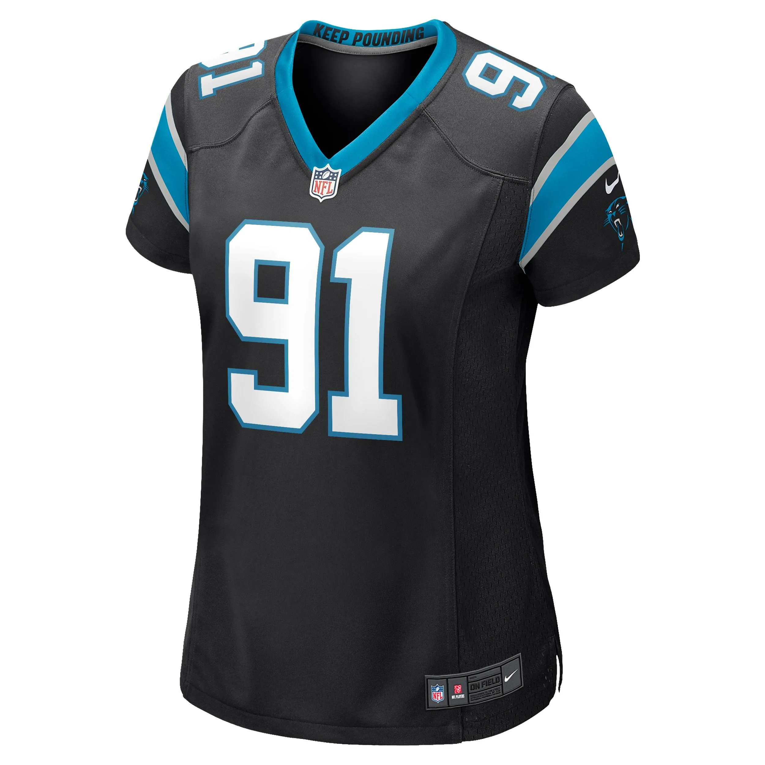 Stephen Weatherly Carolina Panthers  Women's Game Jersey - Black