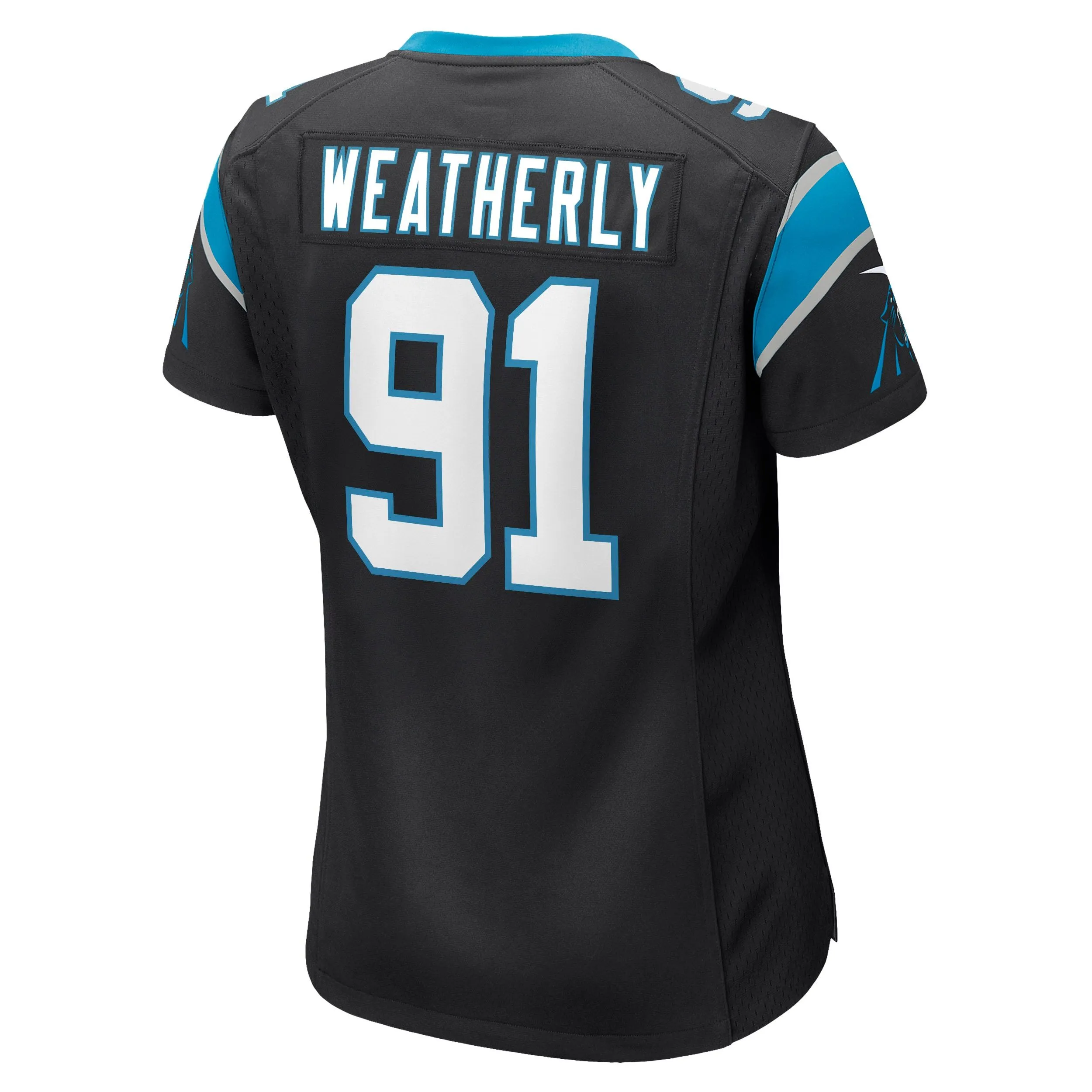 Stephen Weatherly Carolina Panthers  Women's Game Jersey - Black