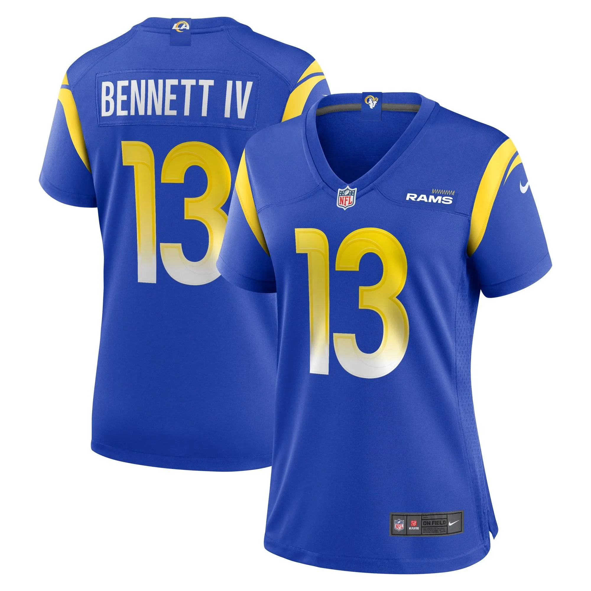 Stetson Bennett Los Angeles Rams  Women's Team Game Jersey - Royal