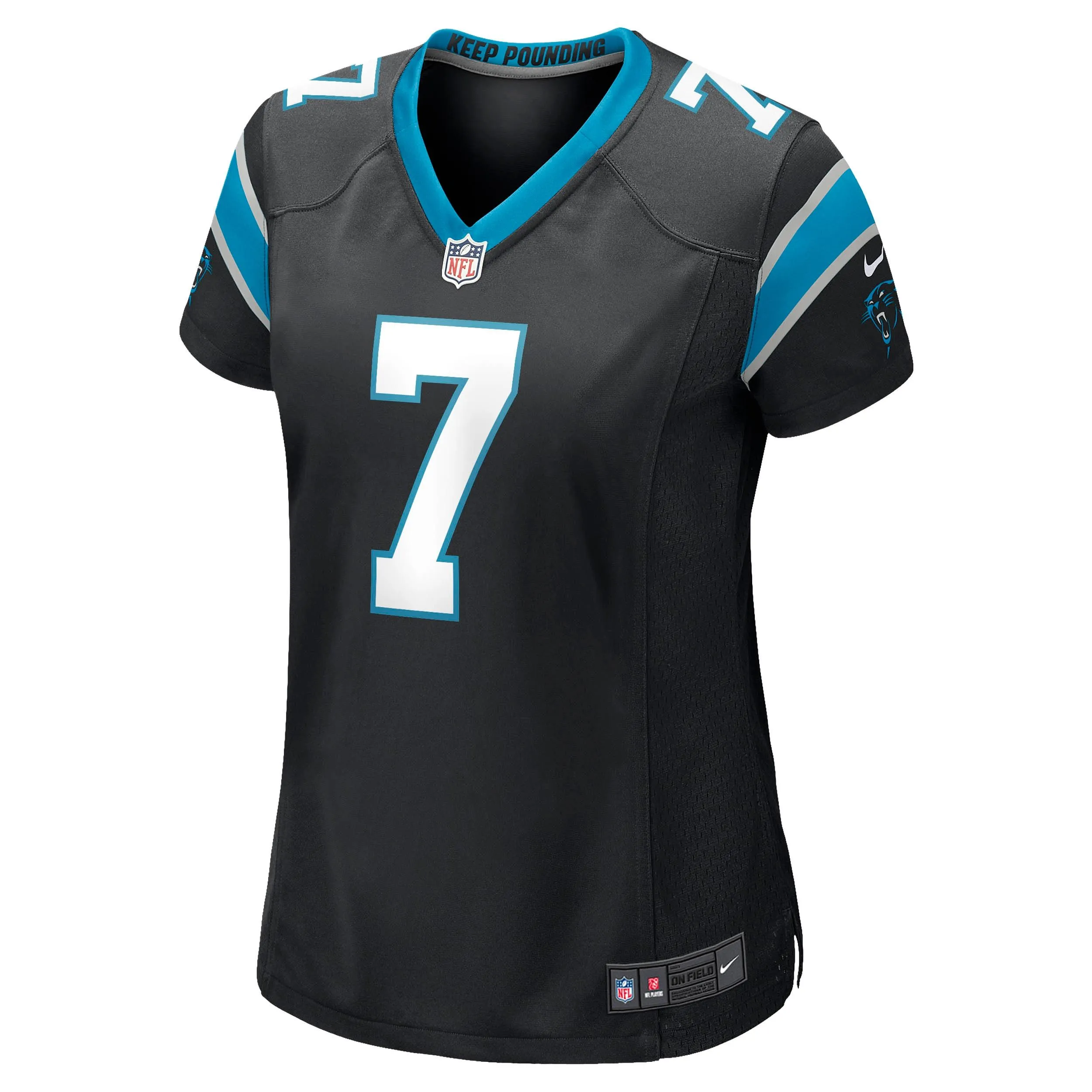 Steve Beuerlein Carolina Panthers  Women's Retired Player Jersey - Black