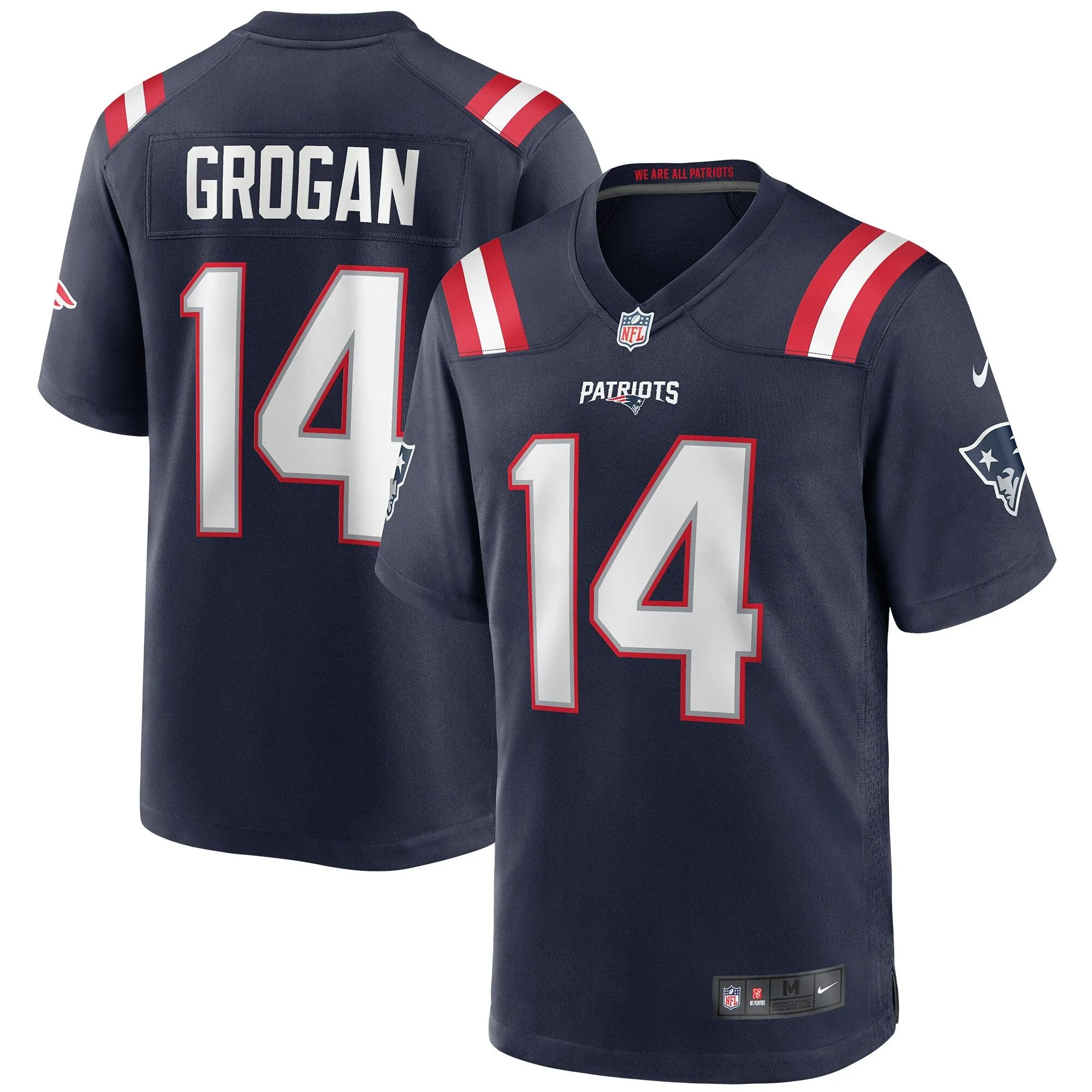 Steve Grogan New England Patriots  Game Retired Player Jersey - Navy