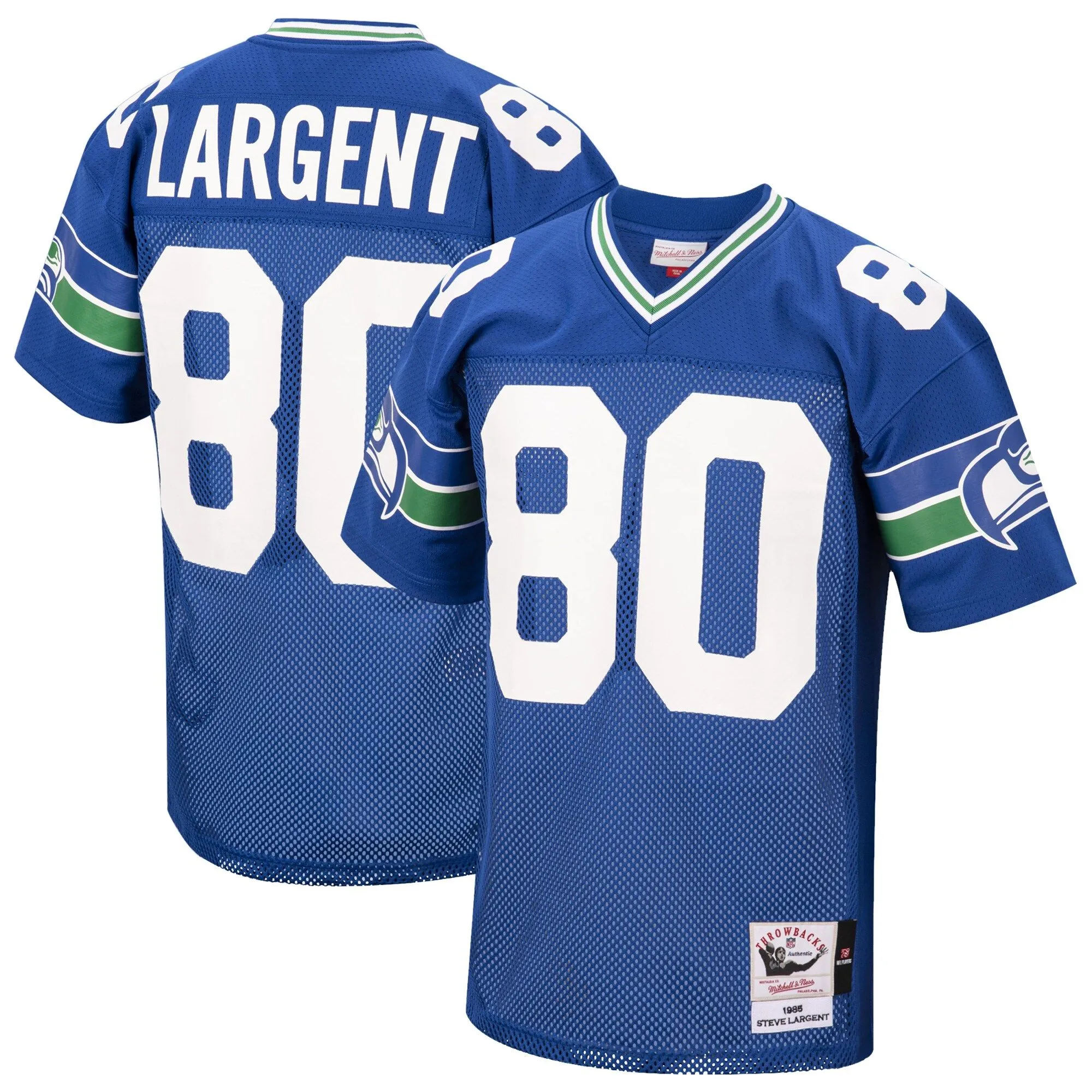 Steve Largent Seattle Seahawks 1985 Mitchell & Ness  Throwback Retired Player Jersey - Royal