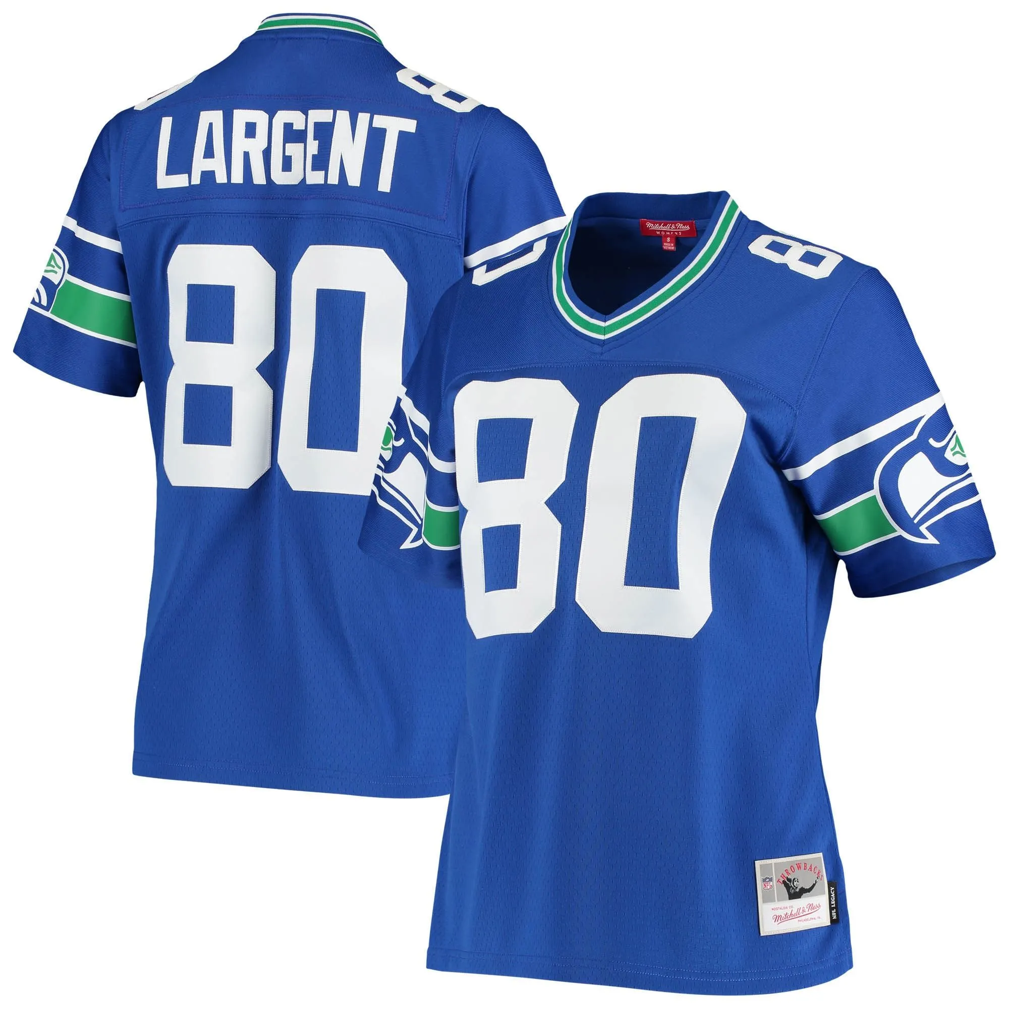 Steve Largent Seattle Seahawks Mitchell & Ness Women's 1985 Legacy Replica Jersey - Royal