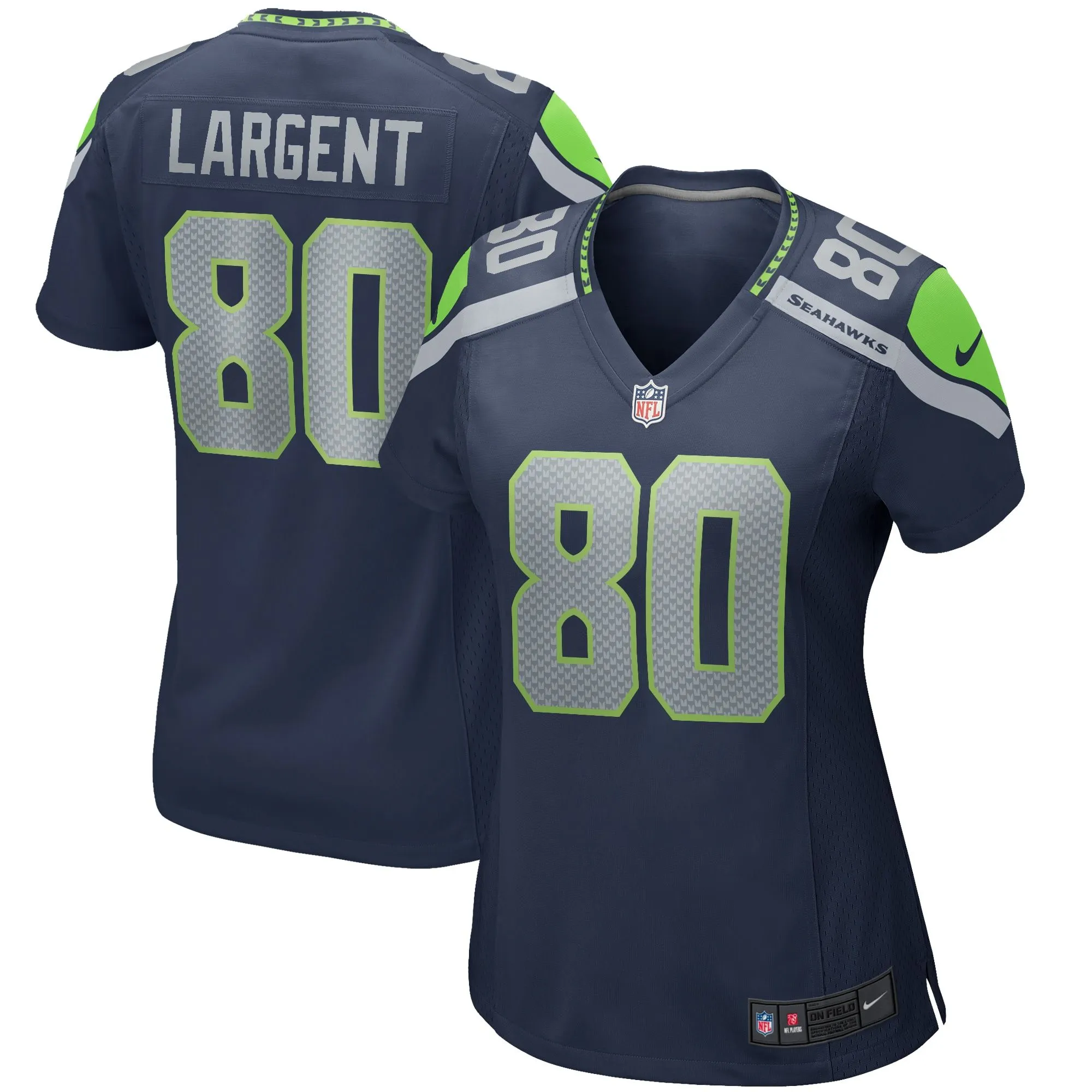 Steve Largent Seattle Seahawks  Women's Game Retired Player Jersey - College Navy