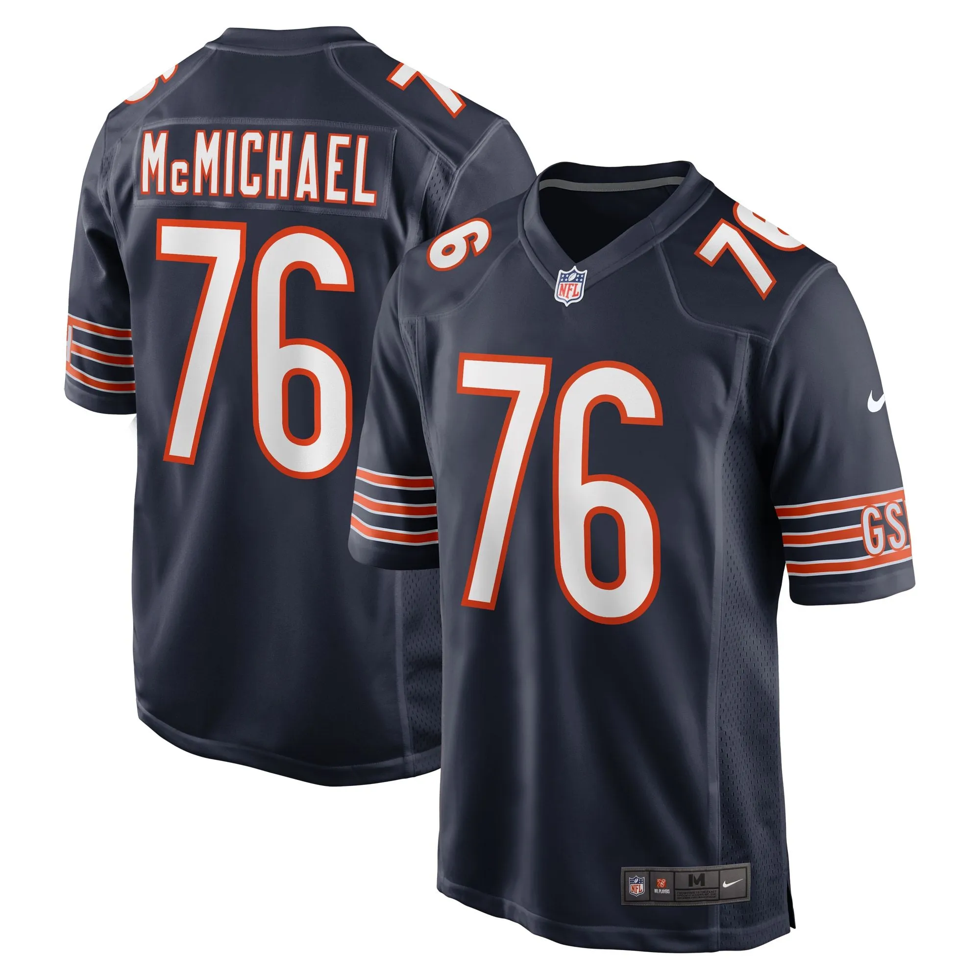 Steve McMichael Chicago Bears   Retired Player Game Jersey -  Navy