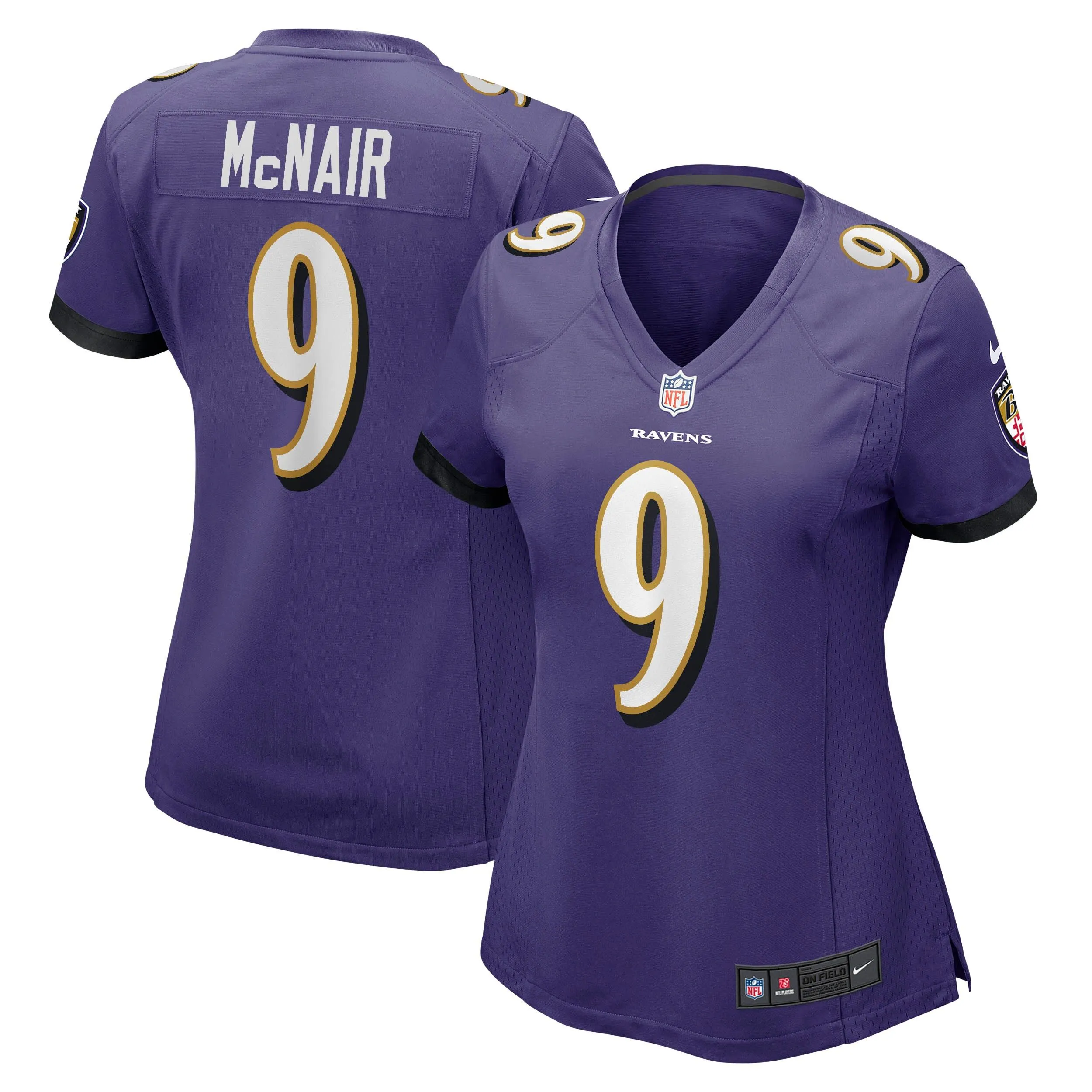 Steve McNair Baltimore Ravens  Women's Game Retired Player Jersey - Purple