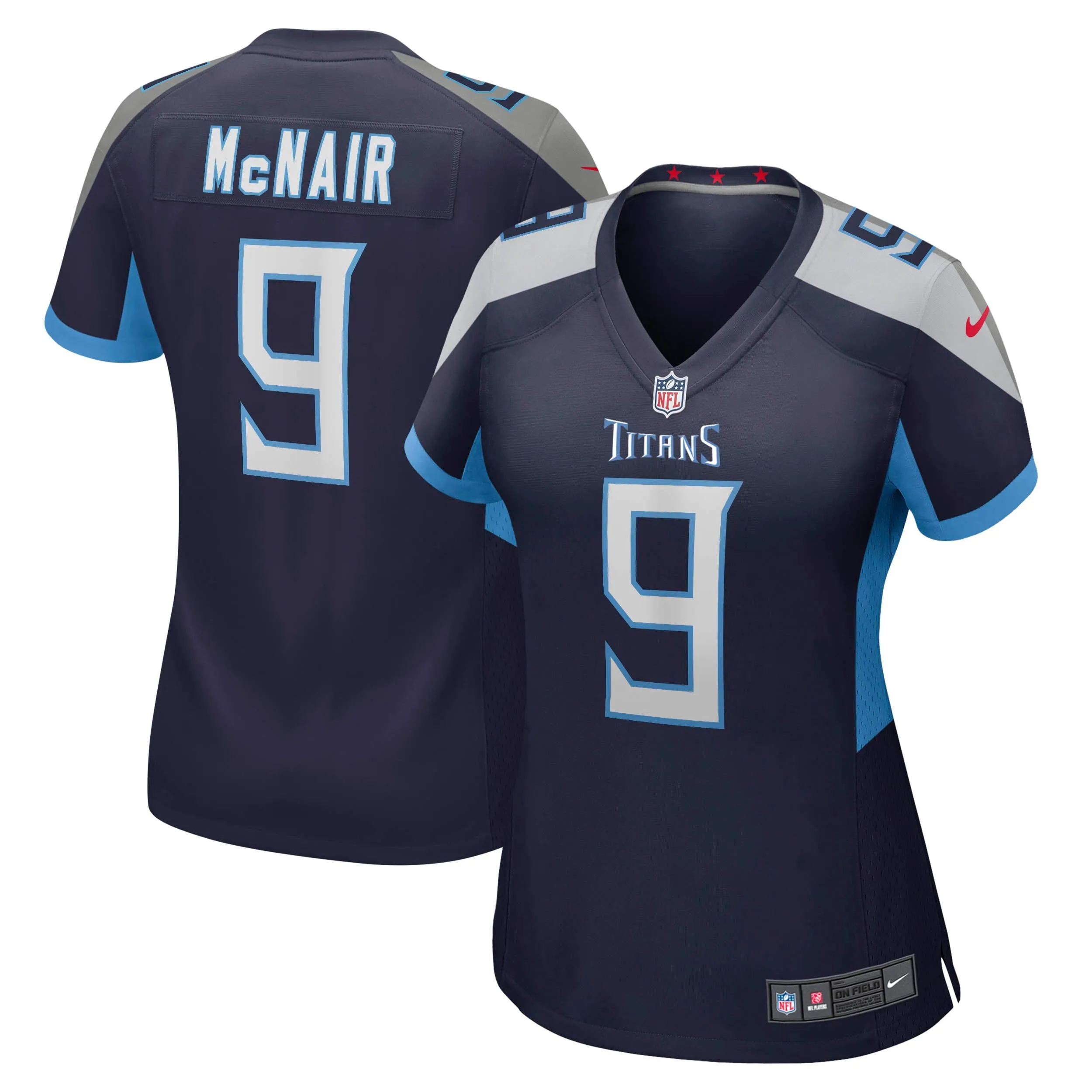 Steve McNair Tennessee Titans  Women's Game Retired Player Jersey - Navy