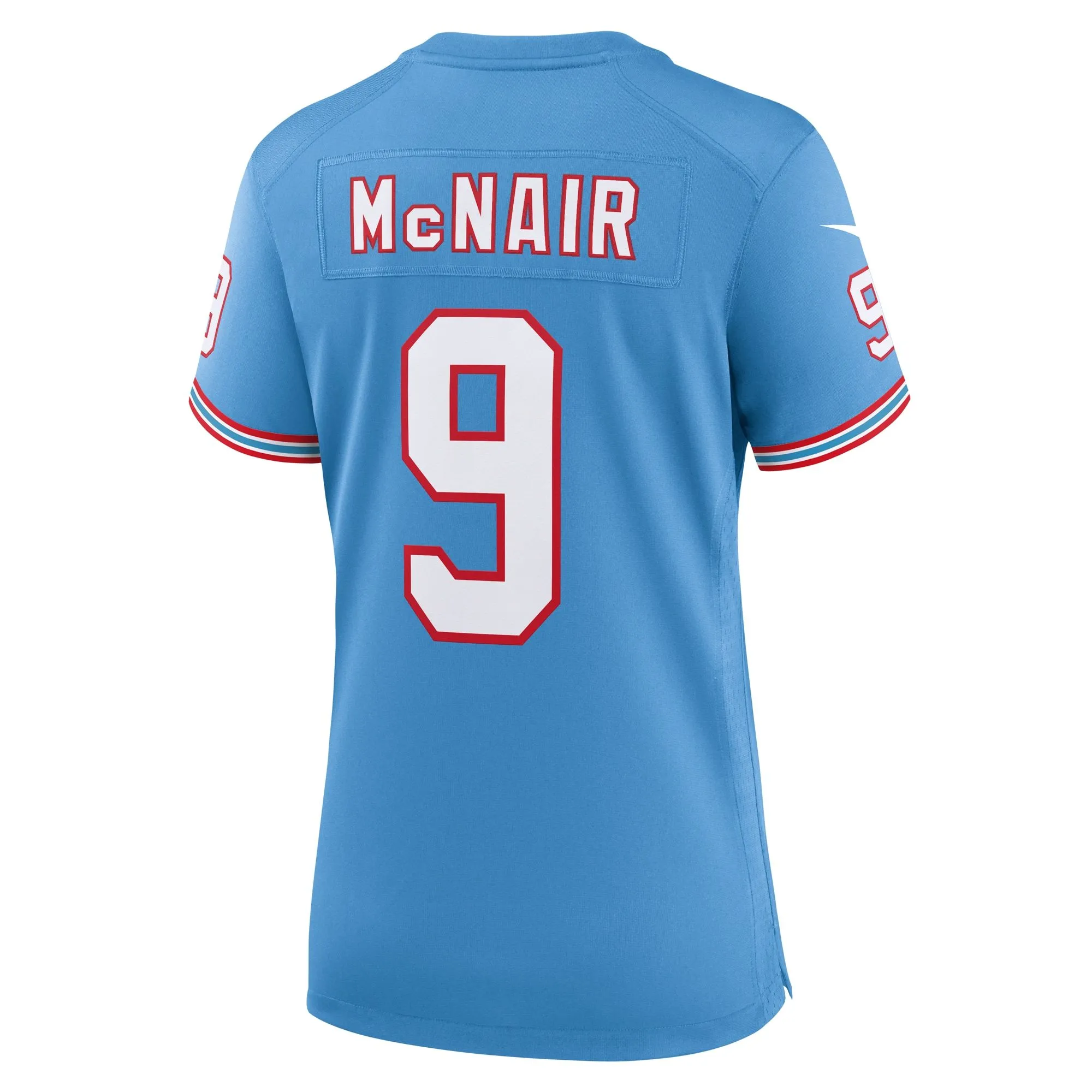 Steve McNair Tennessee Titans  Women's Oilers Throwback Retired Player Game Jersey - Light Blue