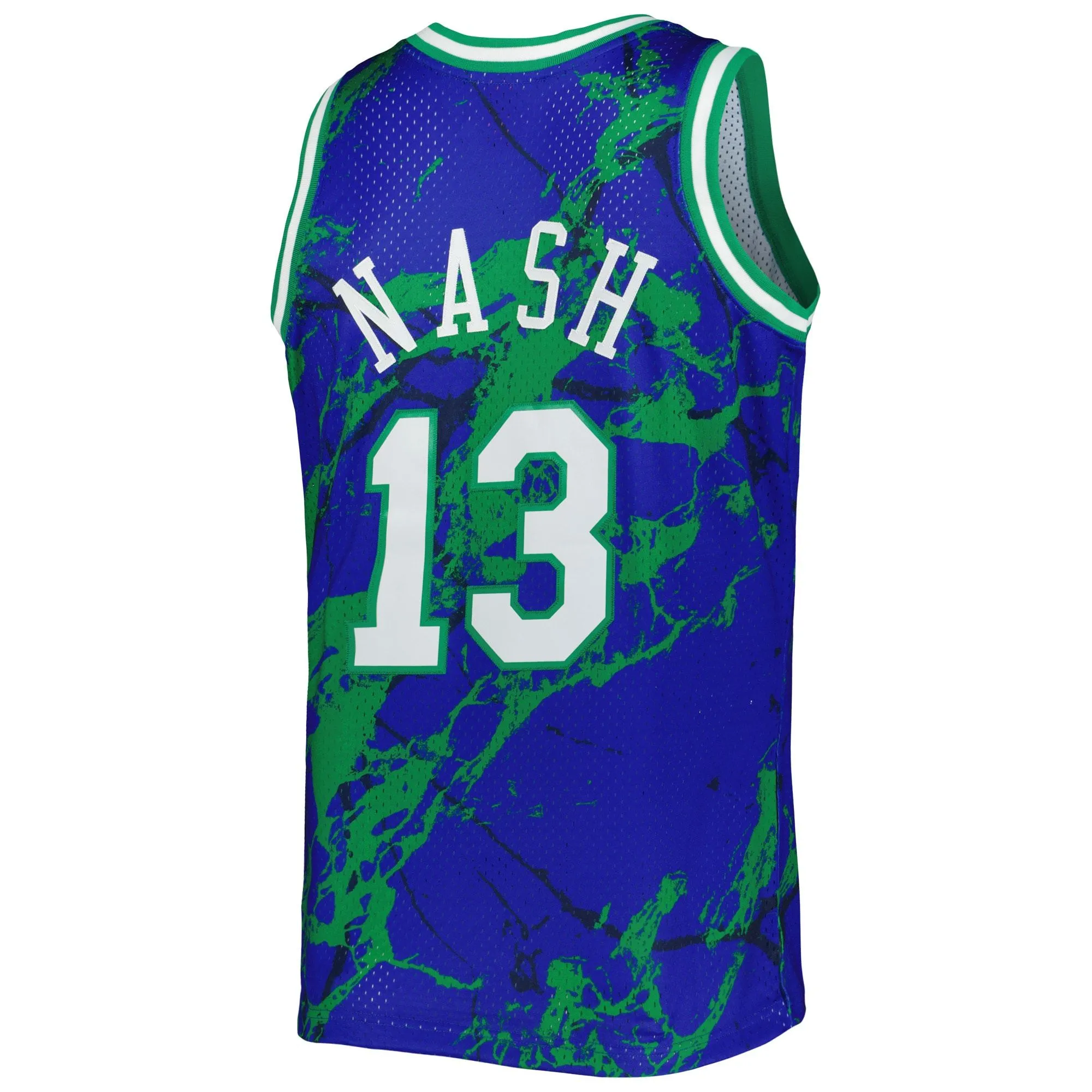 Steve Nash Dallas Mavericks Mitchell & Ness 1998/99 Hardwood Classics Marble Swingman Jersey - Blue