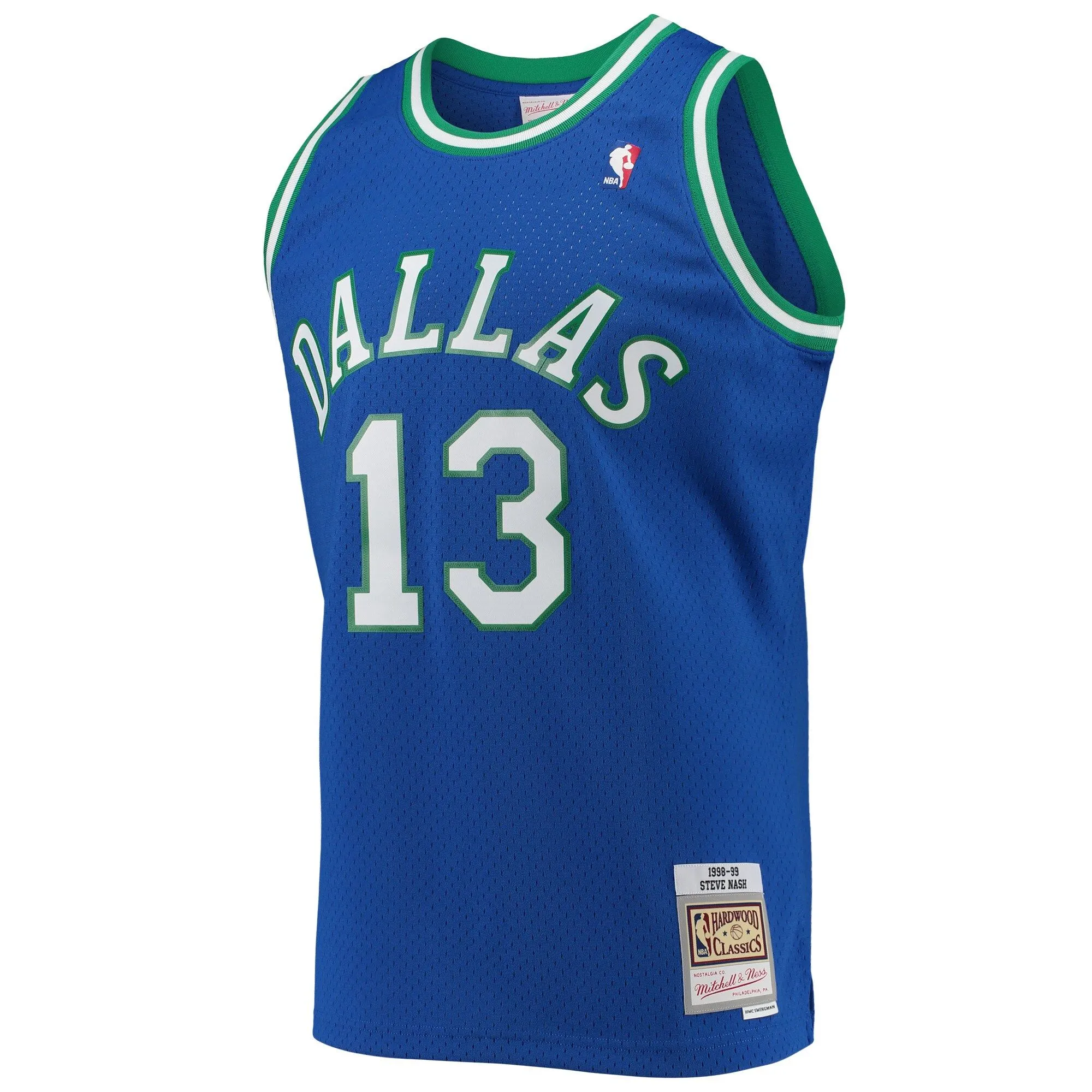 Steve Nash Dallas Mavericks Mitchell & Ness 1998/99 Hardwood Classics Swingman Jersey - Blue