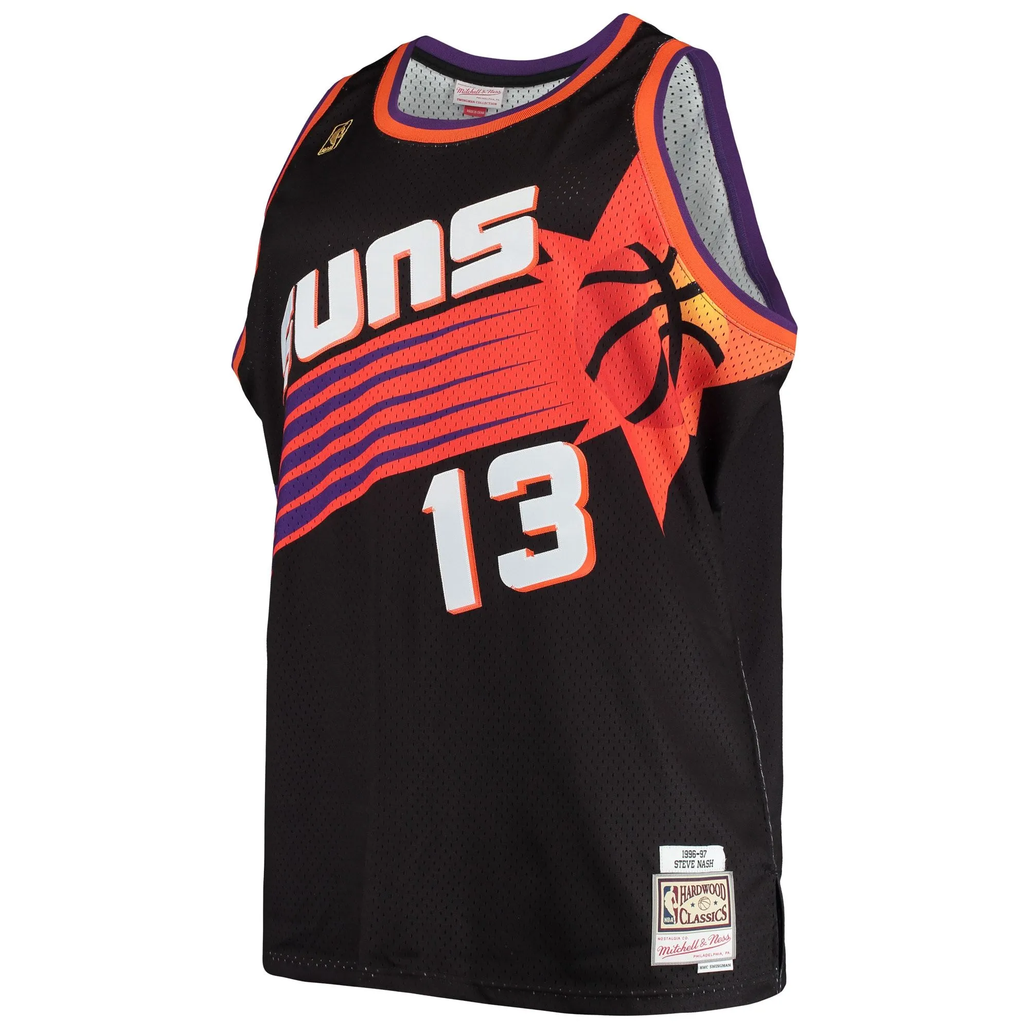 Steve Nash Phoenix Suns Mitchell & Ness 1996/97 Big & Tall Hardwood Classics Swingman Jersey - Black