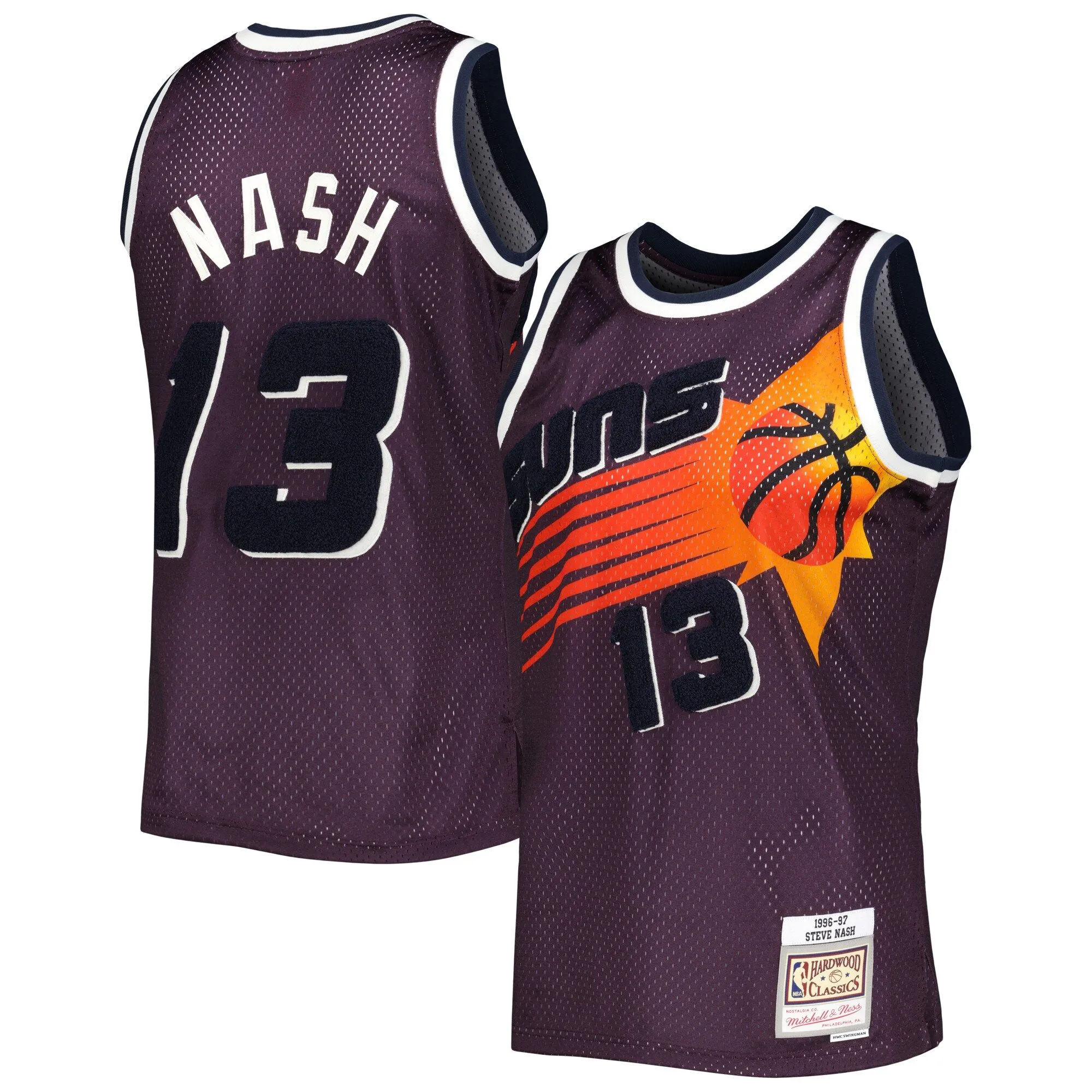 Steve Nash Phoenix Suns Mitchell & Ness 1996/97 Hardwood Classics Off-Court Swingman Jersey - Purple