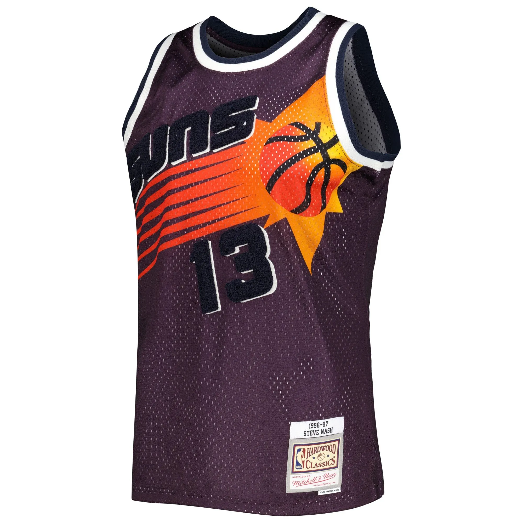 Steve Nash Phoenix Suns Mitchell & Ness 1996/97 Hardwood Classics Off-Court Swingman Jersey - Purple