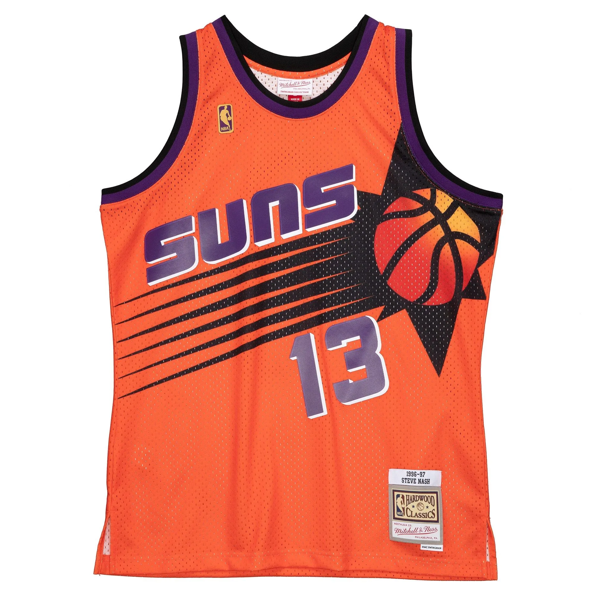 Steve Nash Phoenix Suns Mitchell & Ness 1996-97 Hardwood Classics Reload 2.0 Swingman Jersey - Orange