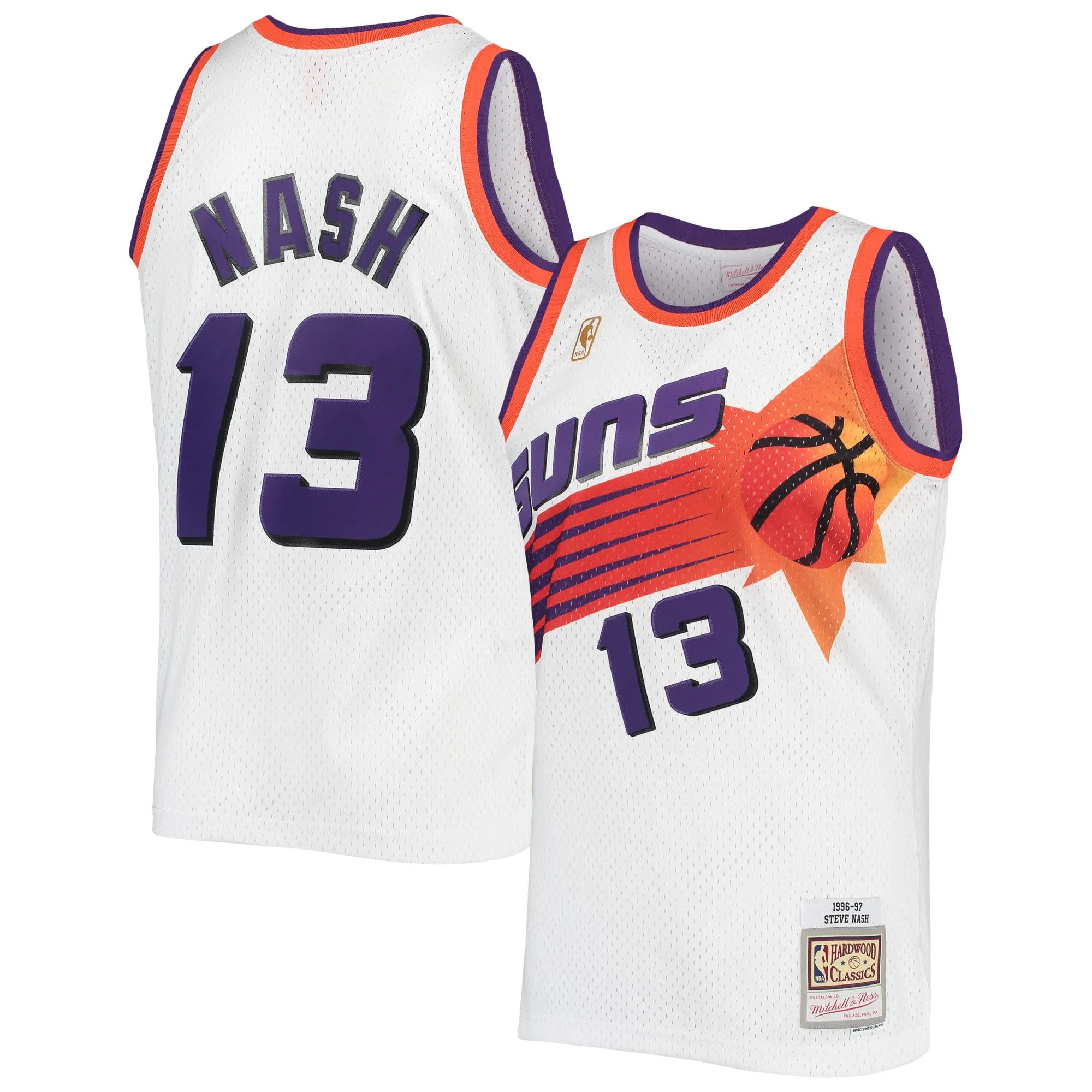 Steve Nash Phoenix Suns Mitchell & Ness 2001/02 Hardwood Classics Swingman Jersey - White