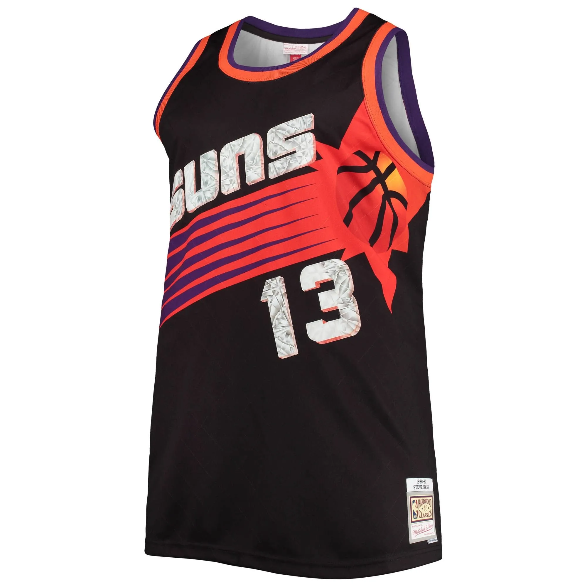 Steve Nash Phoenix Suns Mitchell & Ness Big & Tall 1996/97 NBA 75th Anniversary Diamond Swingman Jersey - Black