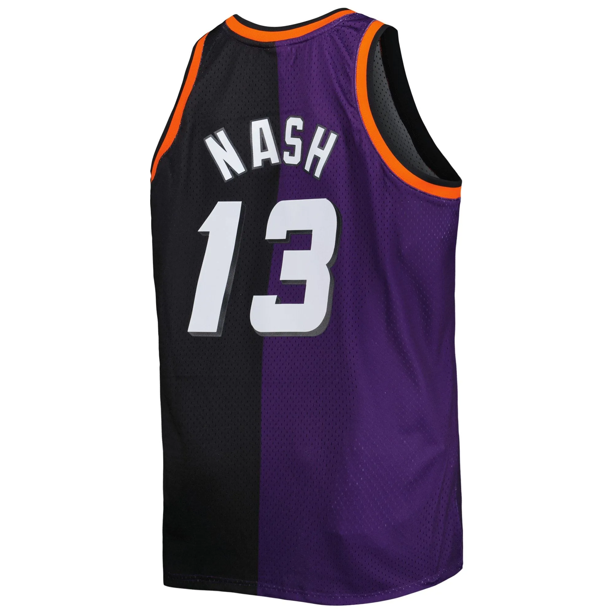 Steve Nash Phoenix Suns Mitchell & Ness Big & Tall Hardwood Classics 1996/97 Split Swingman Jersey - Purple/Black