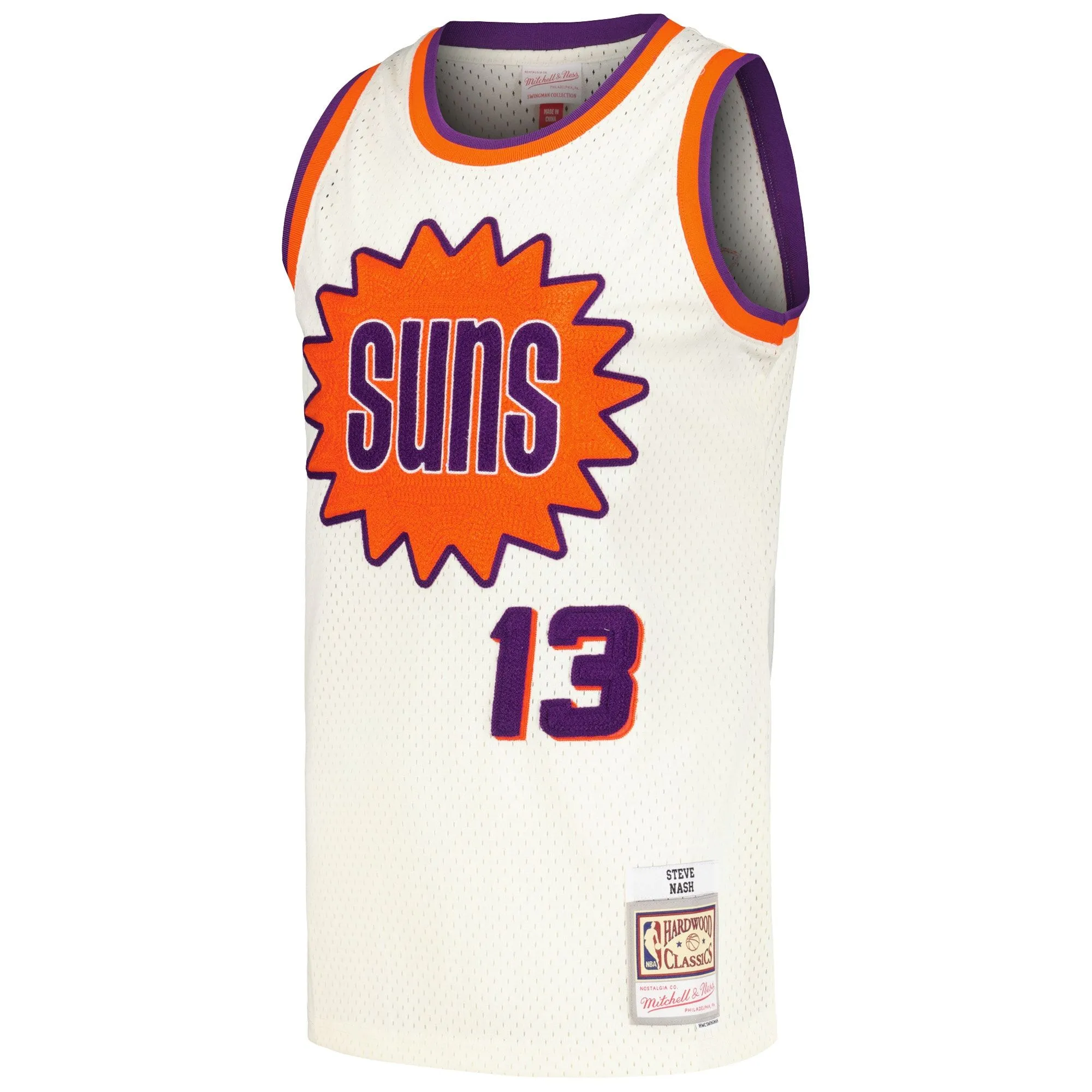 Steve Nash Phoenix Suns Mitchell & Ness Chainstitch Swingman Jersey - Cream