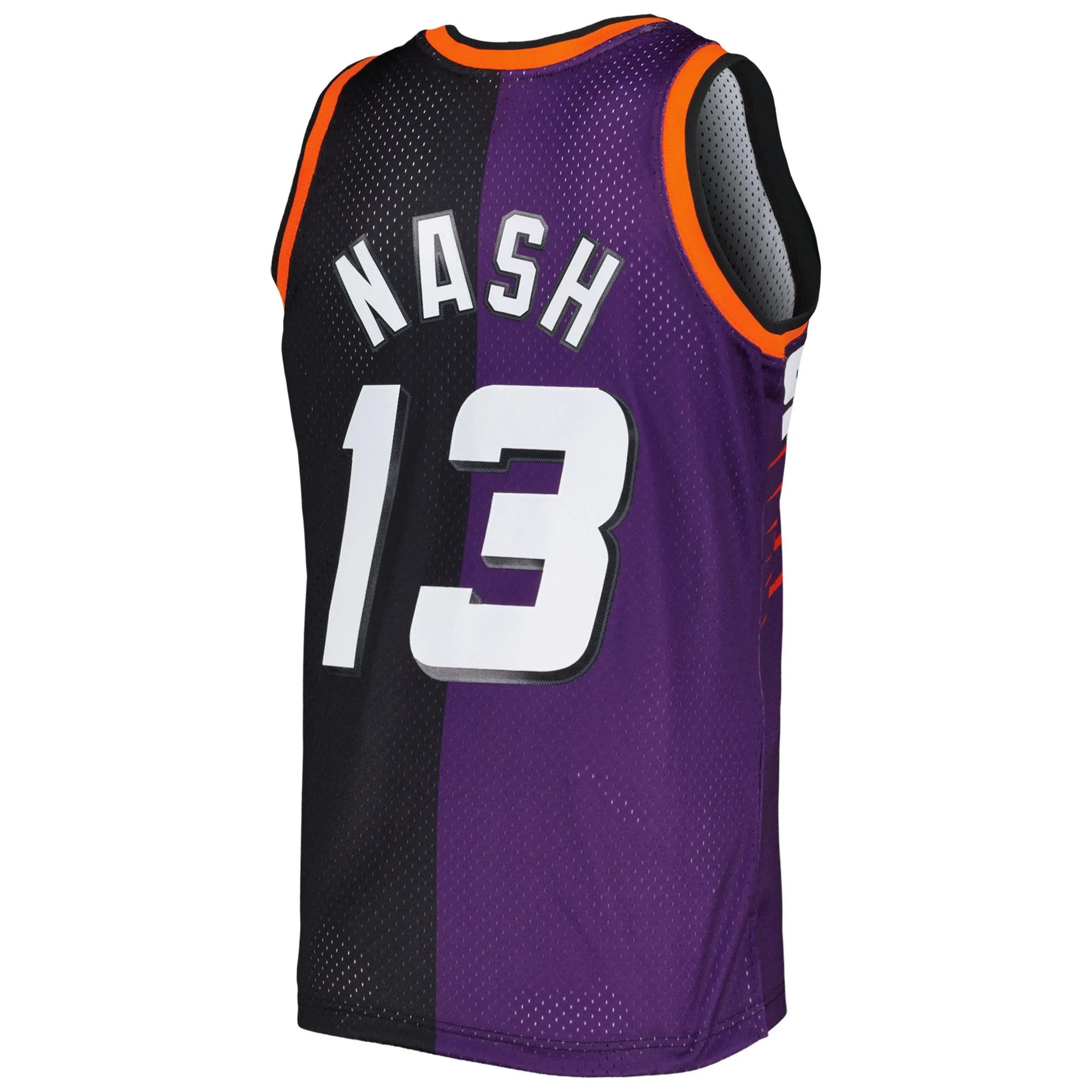 Steve Nash Phoenix Suns Mitchell & Ness Hardwood Classics 1996/97 Split Swingman Jersey - Purple/Black