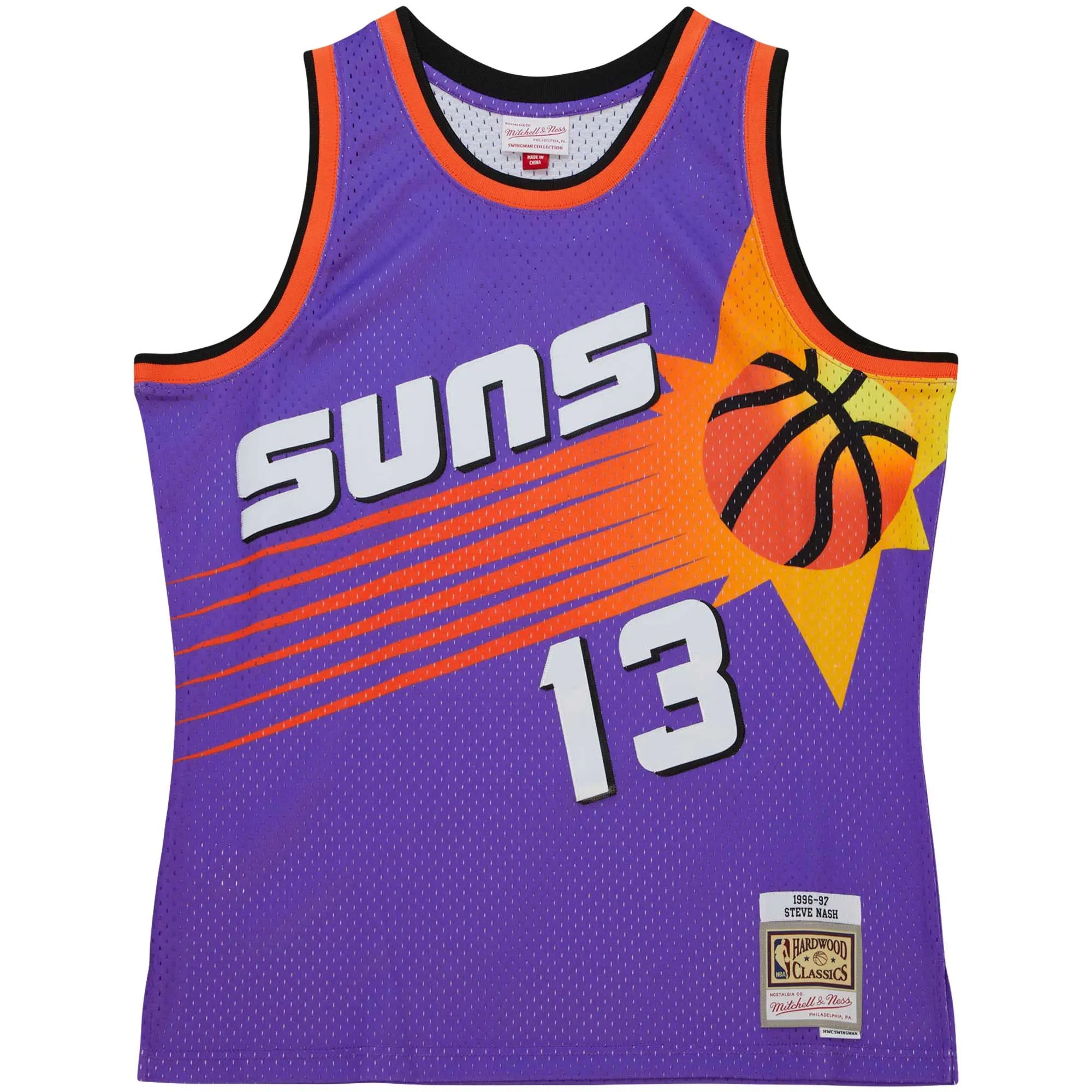 Steve Nash Phoenix Suns Mitchell & Ness Hardwood Classics 1996/97 Tropical Swingman Jersey - Purple