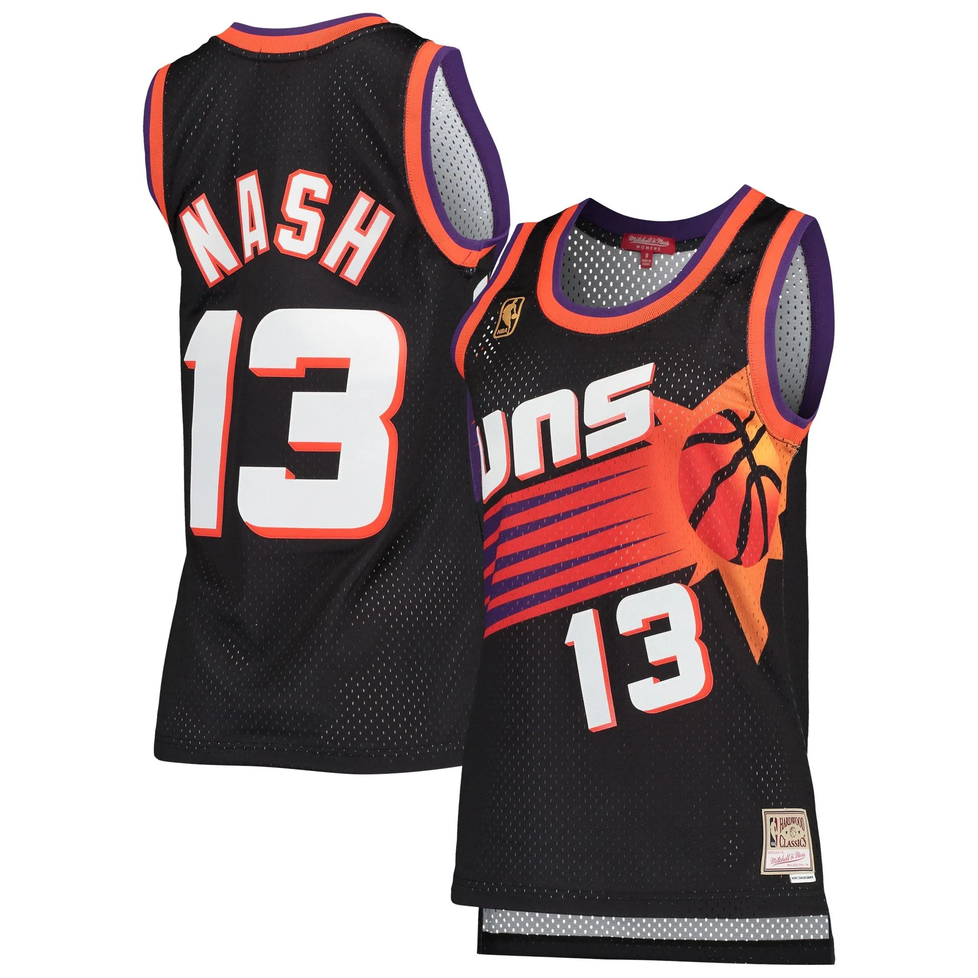 Steve Nash Phoenix Suns Mitchell & Ness Women's  Hardwood Classics Swingman Jersey - Black