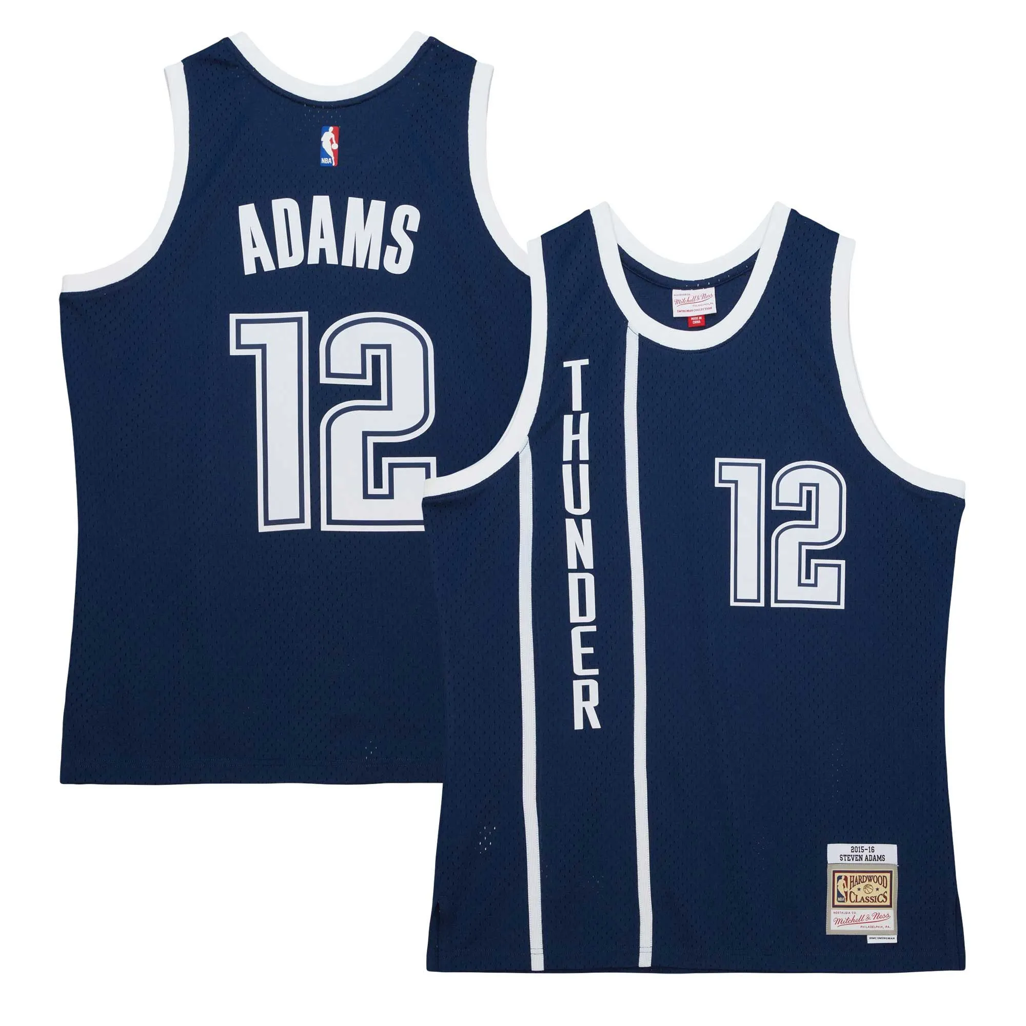 Steven Adams Oklahoma City Thunder Mitchell & Ness  2015/16 Hardwood Classics Alternate Swingman Jersey - Navy