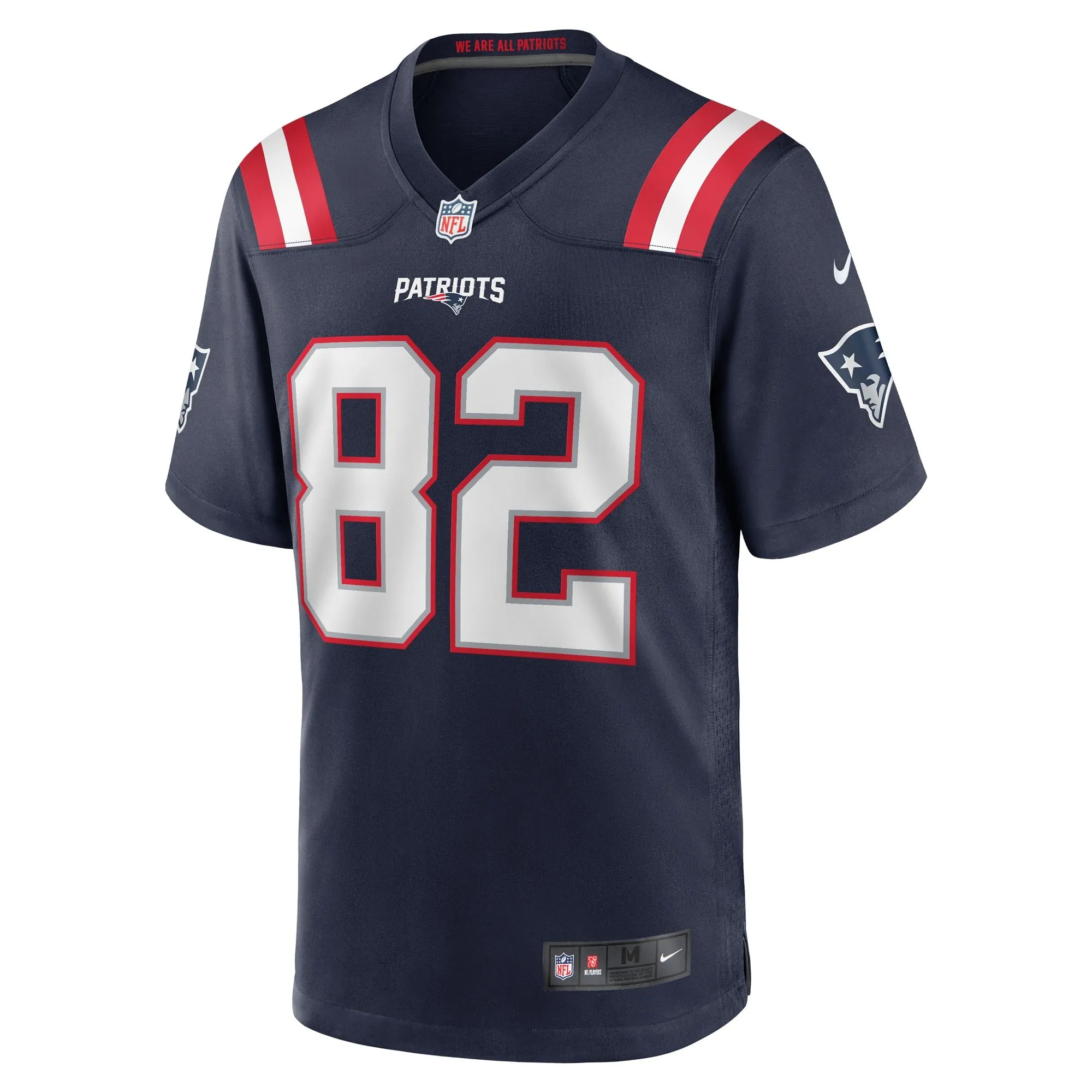 T.J. Luther New England Patriots  Team Game Jersey -  Navy