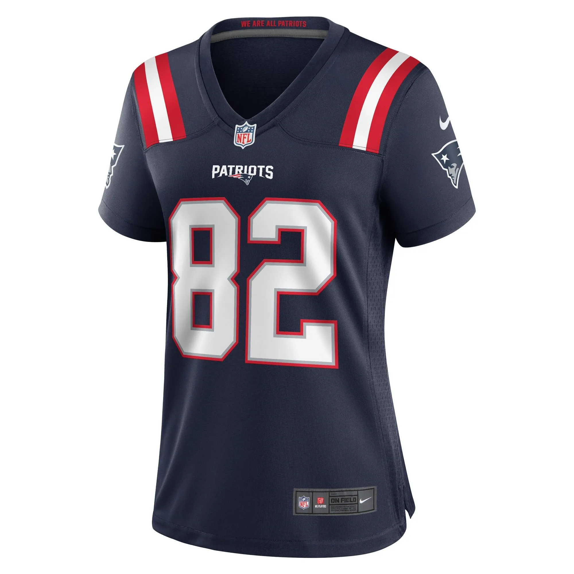 T.J. Luther New England Patriots  Women's Team Game Jersey -  Navy