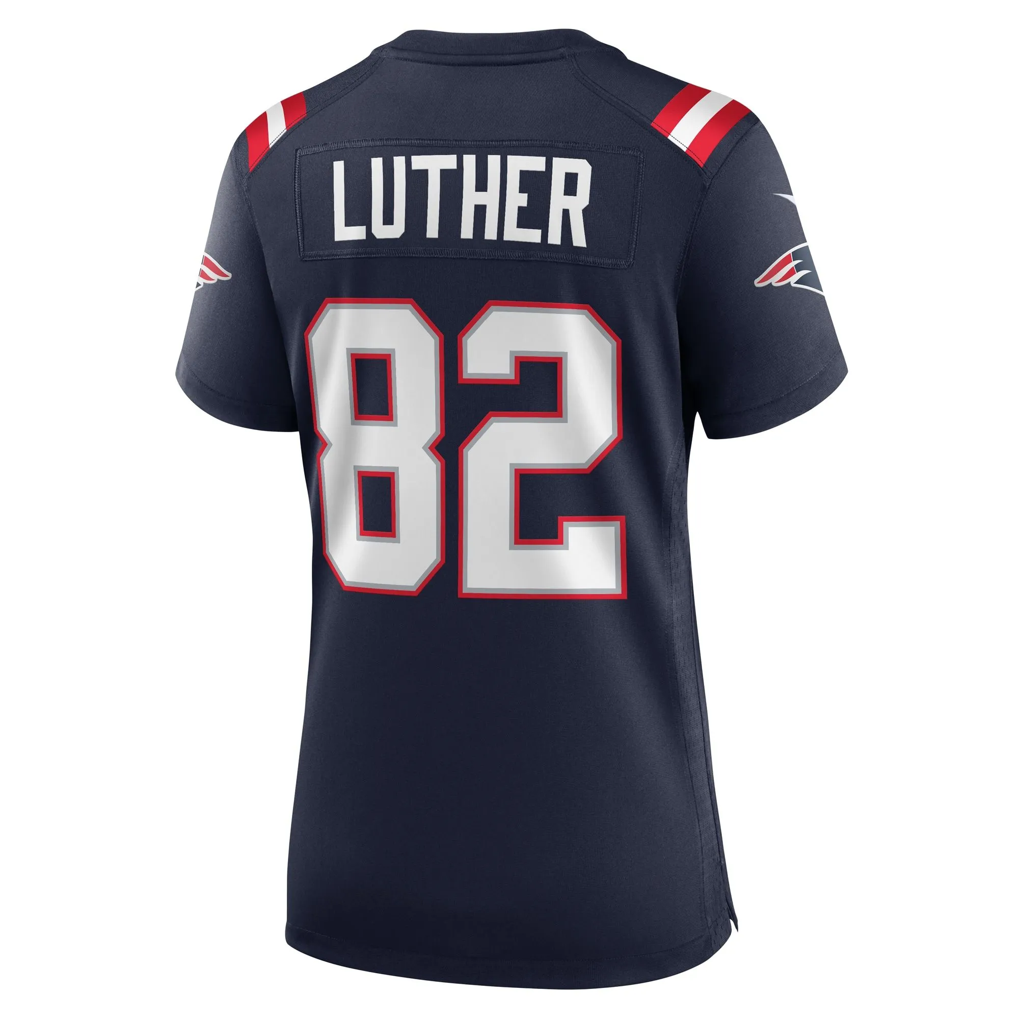 T.J. Luther New England Patriots  Women's Team Game Jersey -  Navy