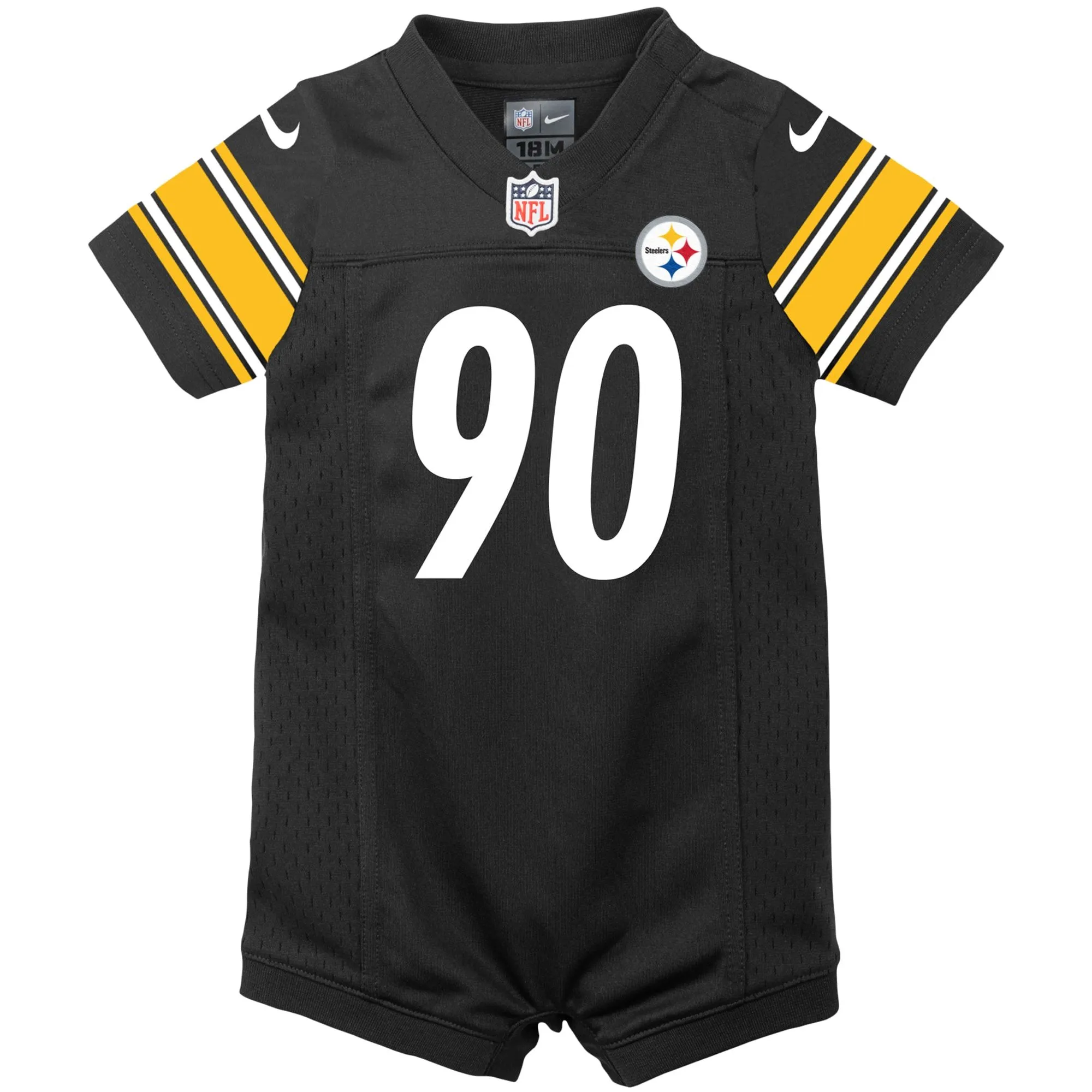 T.J. Watt Pittsburgh Steelers  Infant Game Romper Jersey - Black