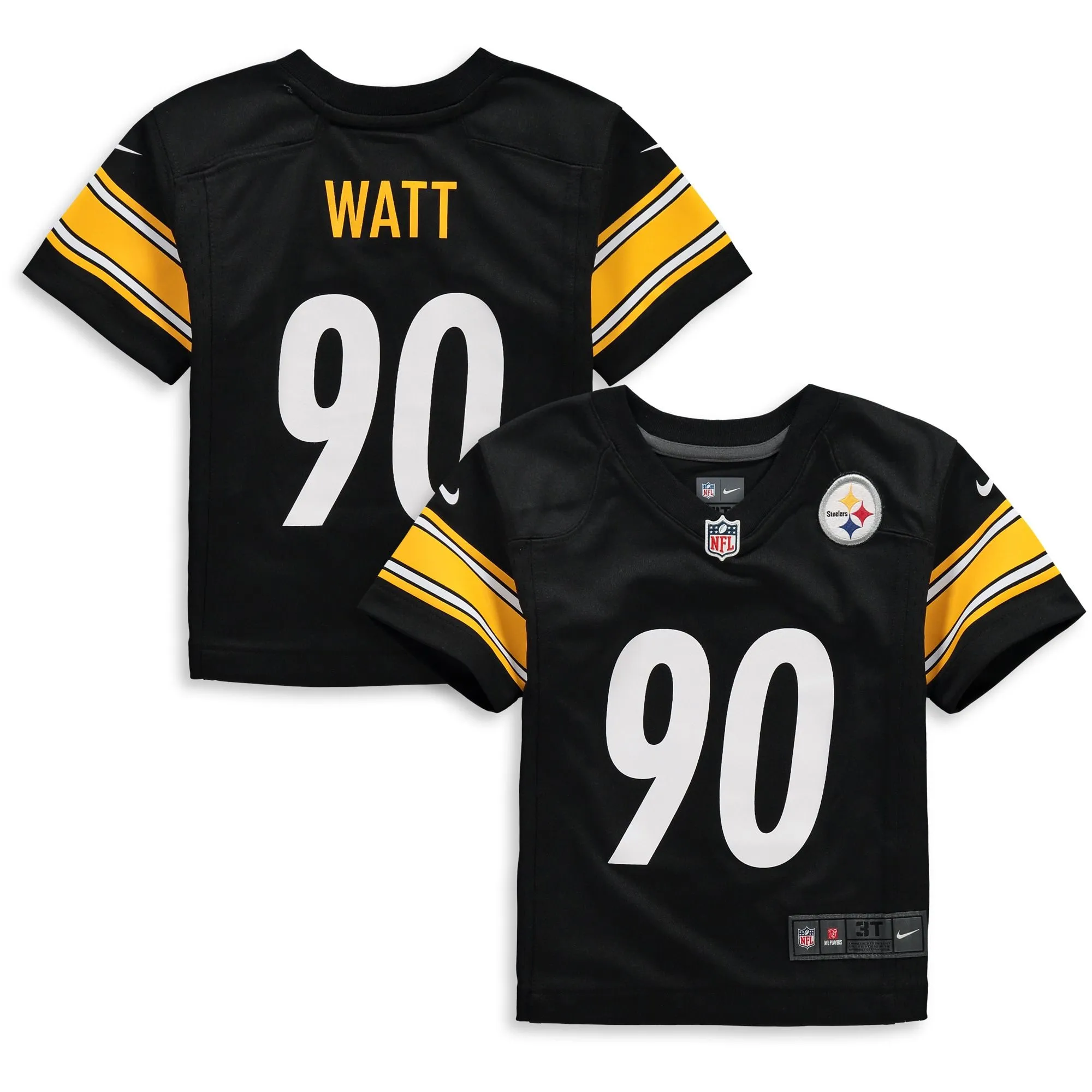 T.J. Watt Pittsburgh Steelers  Toddler Game Jersey - Black