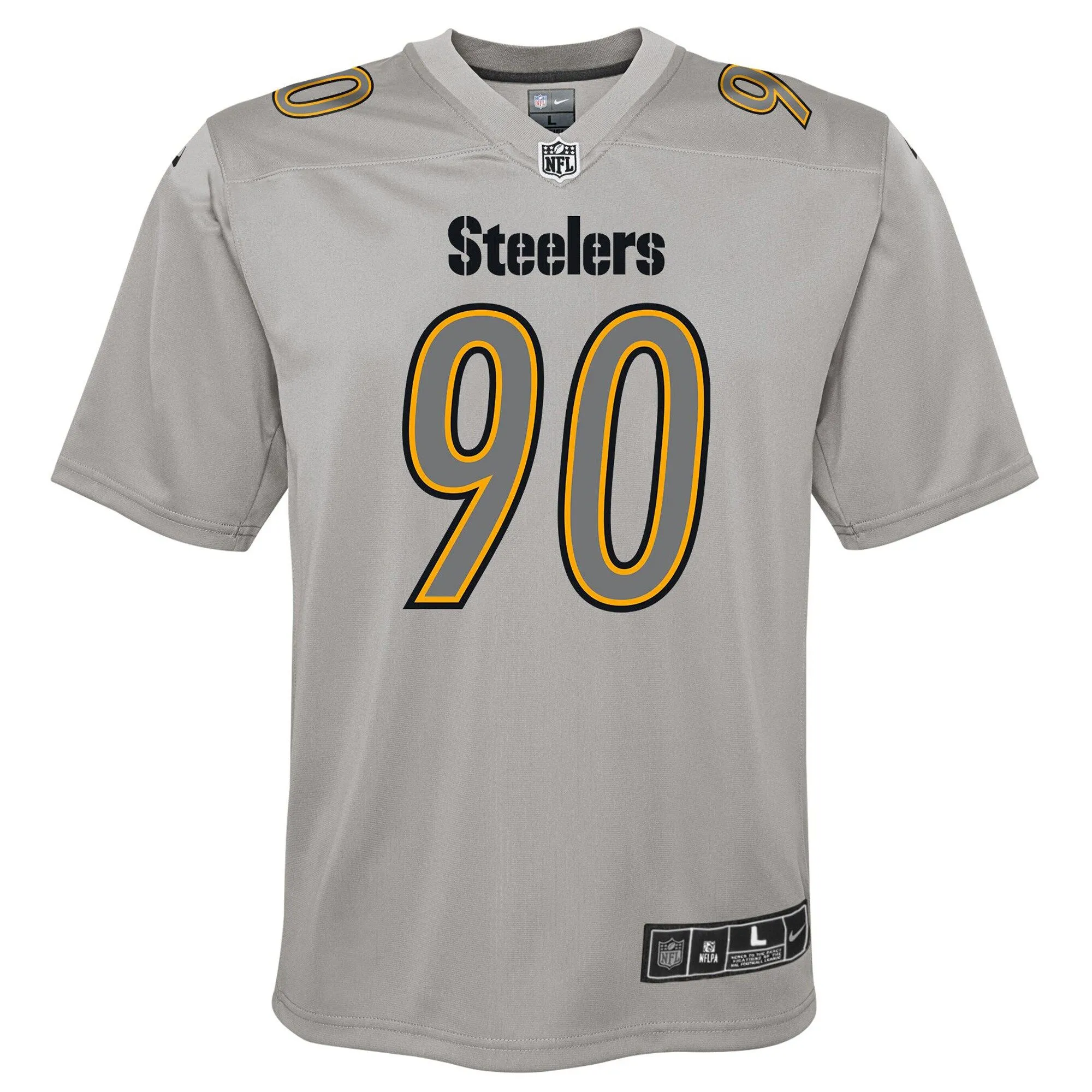 T.J. Watt Pittsburgh Steelers  Youth Atmosphere Game Jersey - Gray