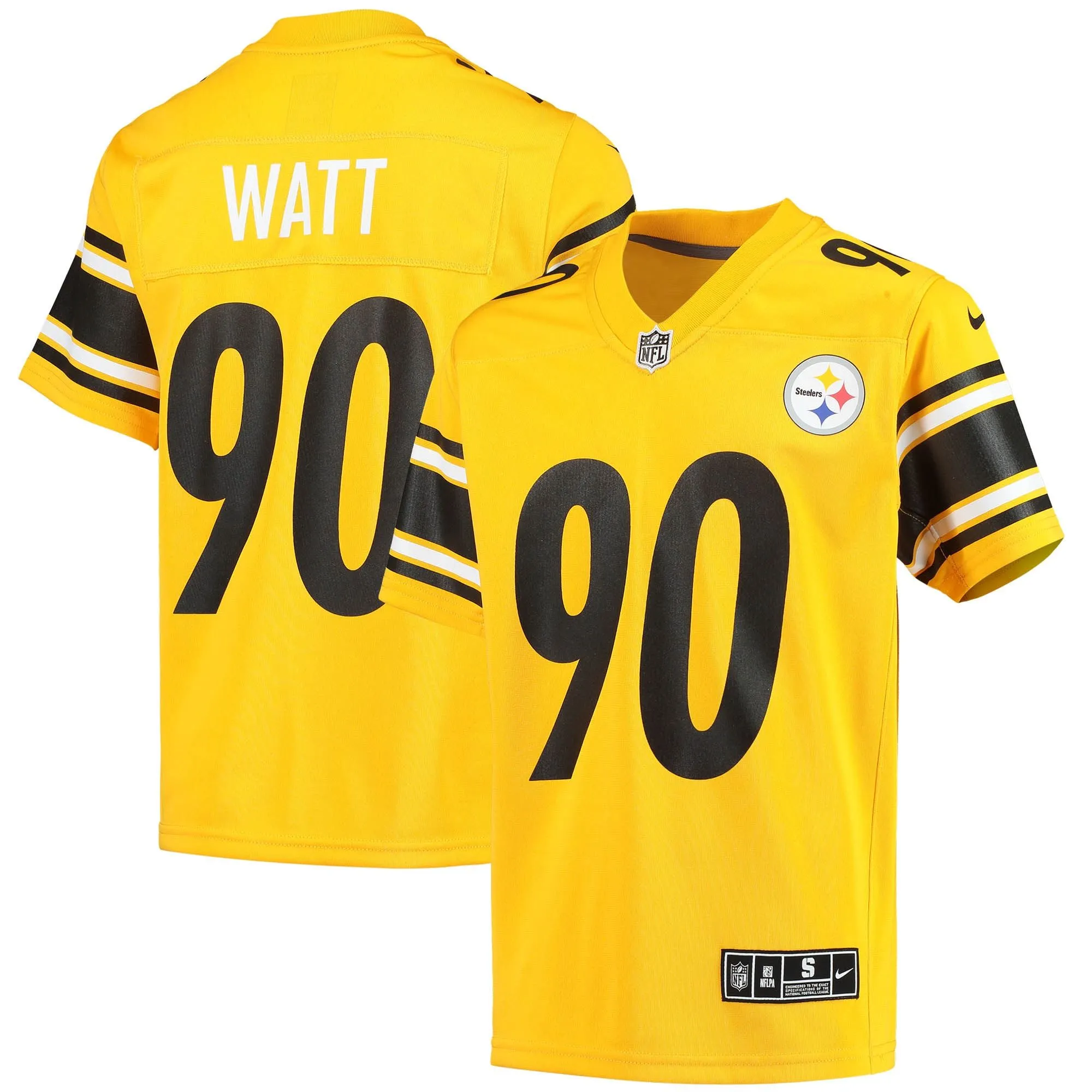 T.J. Watt Pittsburgh Steelers  Youth Inverted Team Game Jersey - Gold