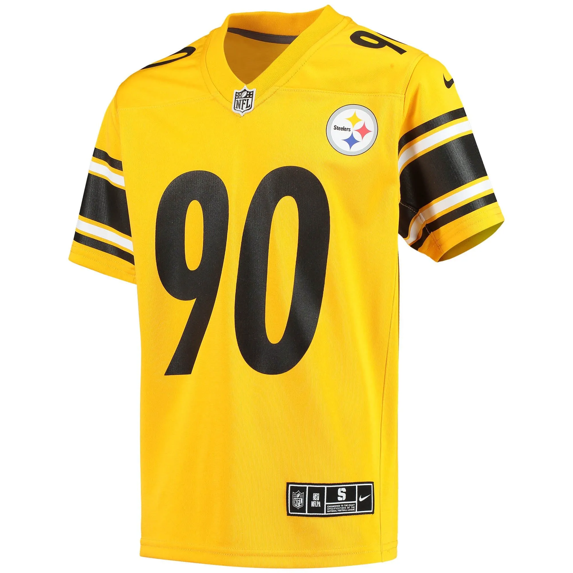 T.J. Watt Pittsburgh Steelers  Youth Inverted Team Game Jersey - Gold