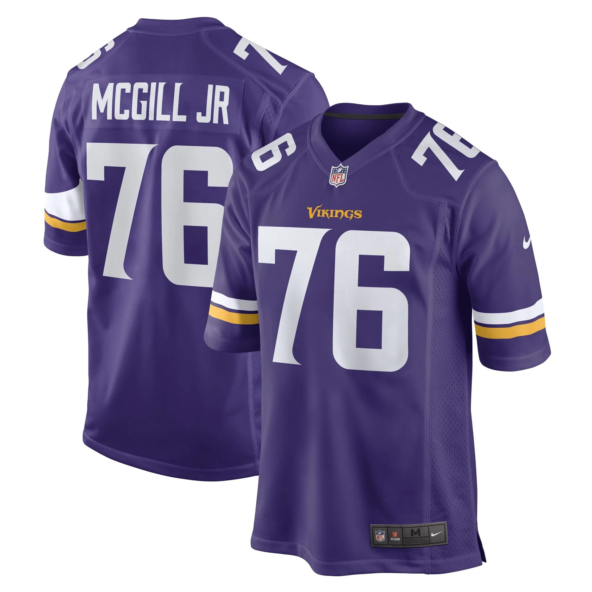 T.Y. McGill Jr. Minnesota Vikings  Game Player Jersey - Purple