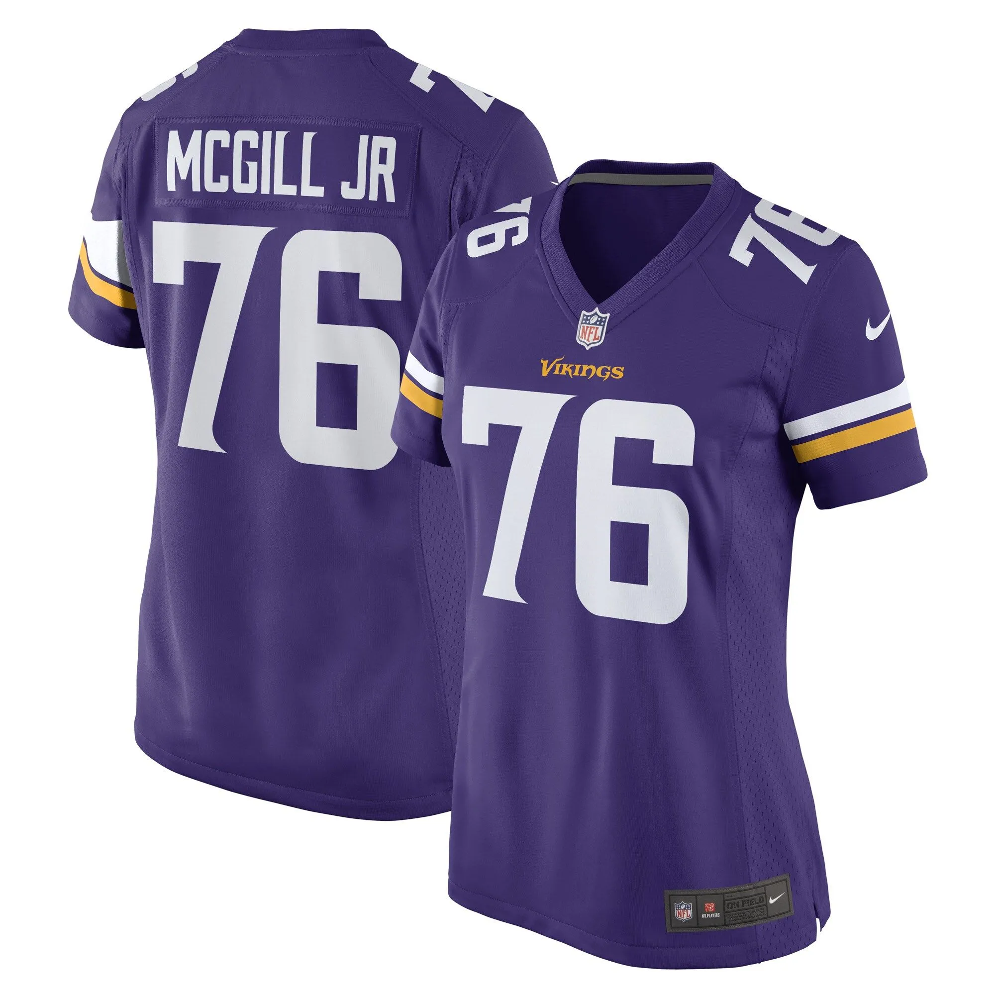 T.Y. McGill Jr. Minnesota Vikings  Women's Game Player Jersey - Purple