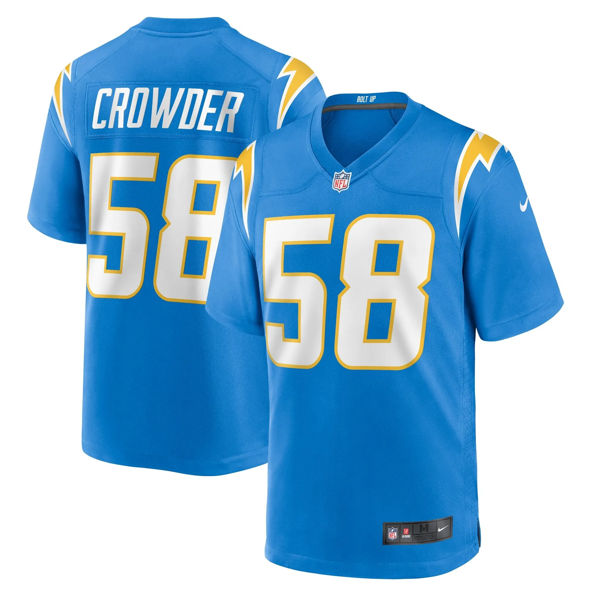 Tae Crowder Los Angeles Chargers  Team Game Jersey - Powder Blue