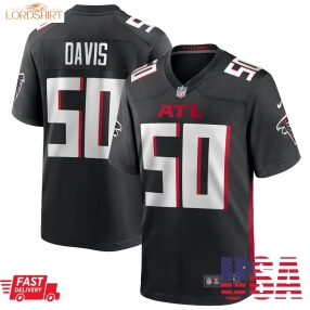 Tae Davis Atlanta Falcons  Team Game Jersey    Black