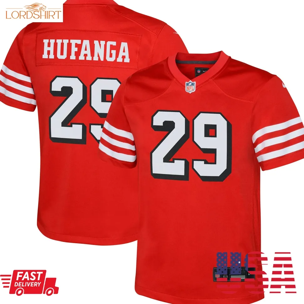 Talanoa Hufanga San Francisco 49Ers  Youth Game Jersey   Scarlet