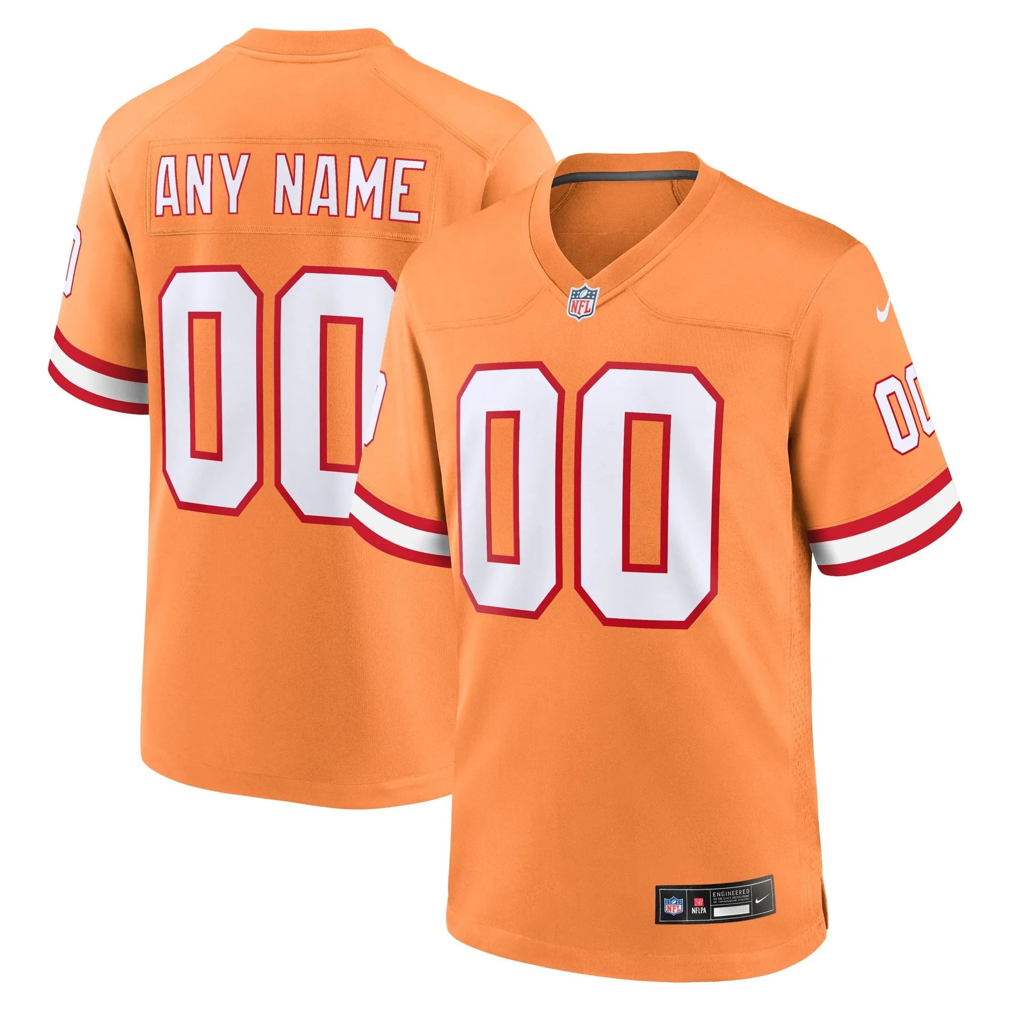 Tampa Bay Buccaneers  Custom Throwback Game Jersey - Orange