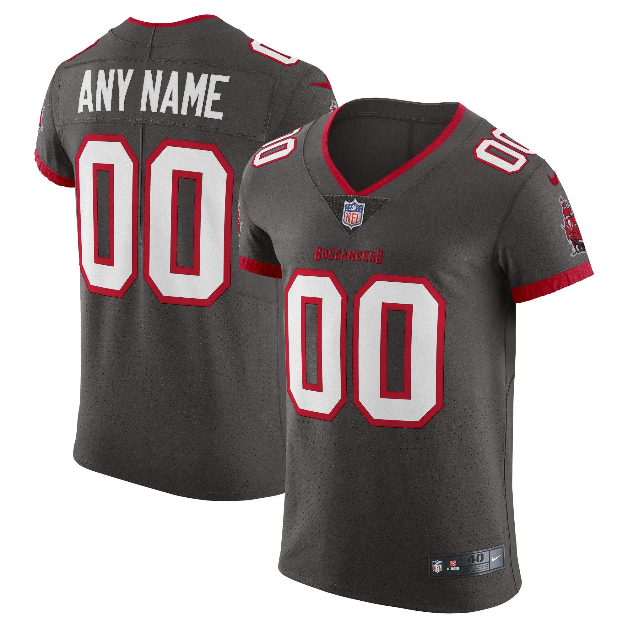 Tampa Bay Buccaneers  Vapor Untouchable Elite Custom Alternate Jersey - Pewter